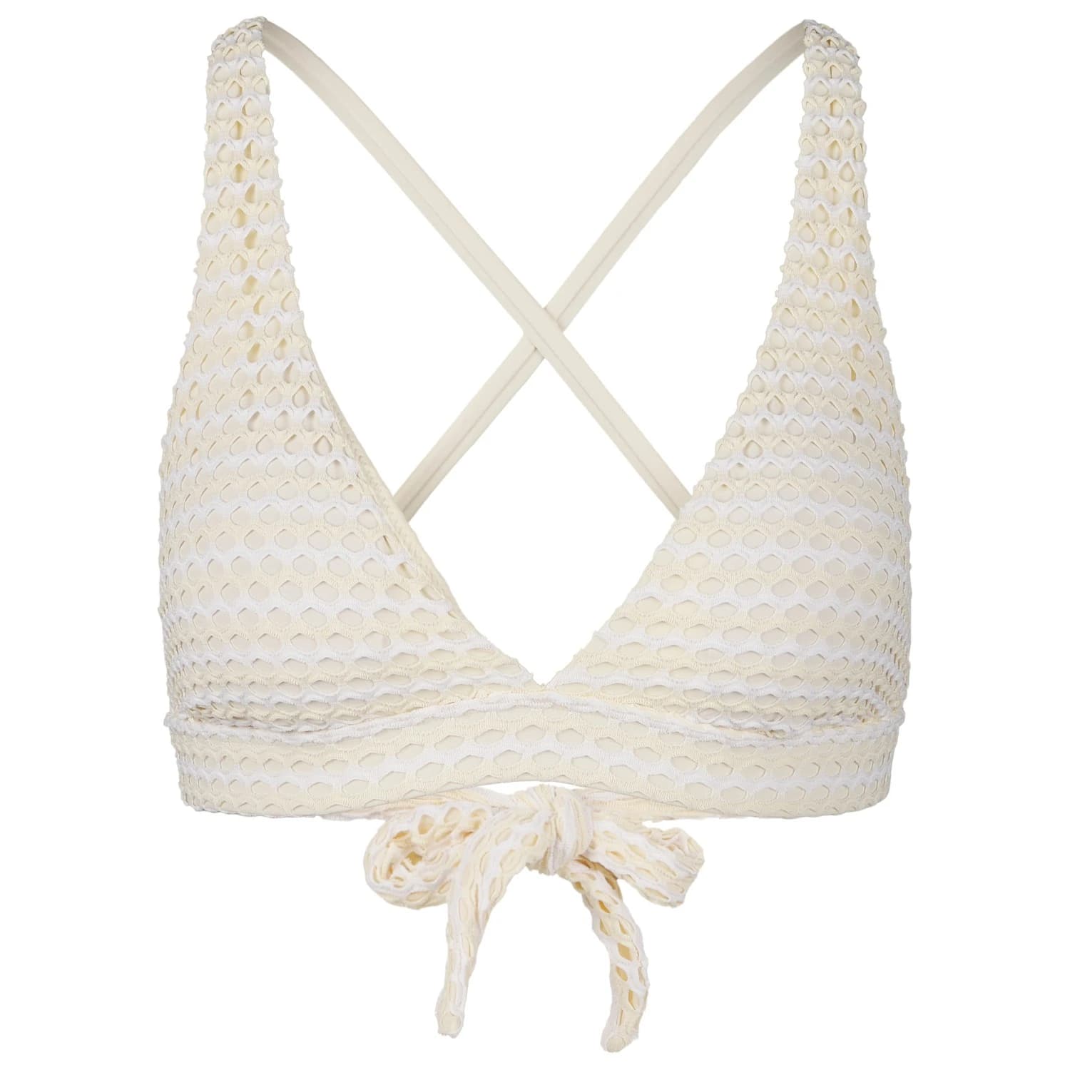 Дамско бикини горнище Seafolly Women's Multi Fit Longline Tri Bikini top - Ecru
