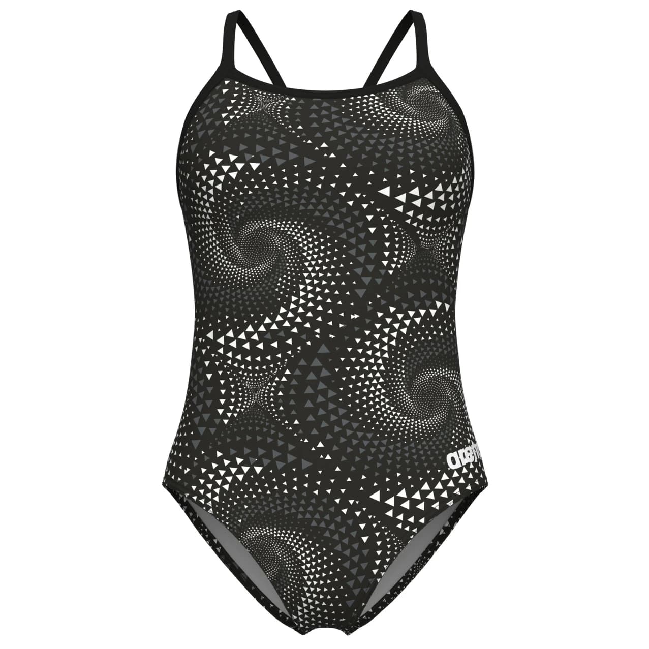 Дамски бански костюм Arena Women's Fireflow Swimsuit Lightdrop Back Swimsuit - Black / Team Black