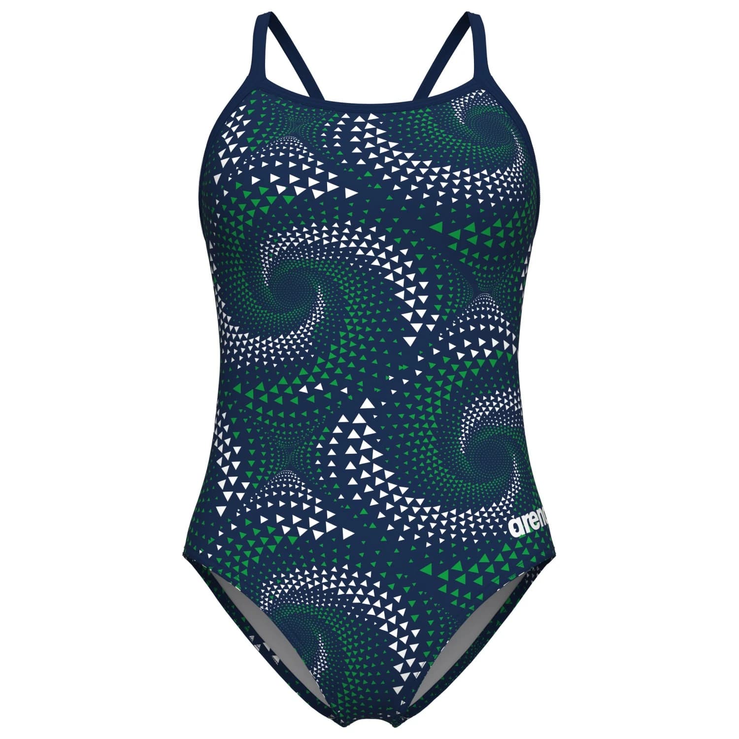 Дамски бански костюм Arena Women's Fireflow Swimsuit Lightdrop Back Swimsuit - Navy / Team Blue Green