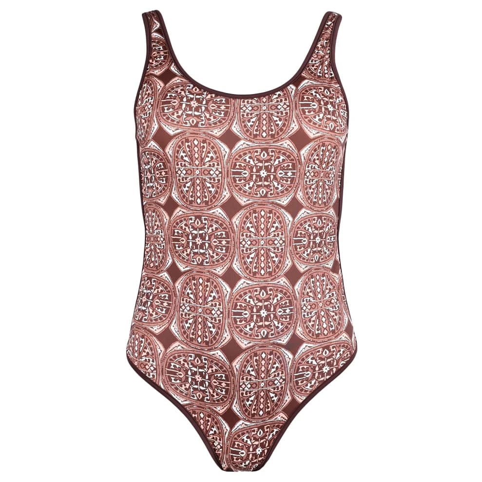 Дамски бански костюм Oxbow Women's Darts One Piece Swimwear Swimsuit - Hazy Pink