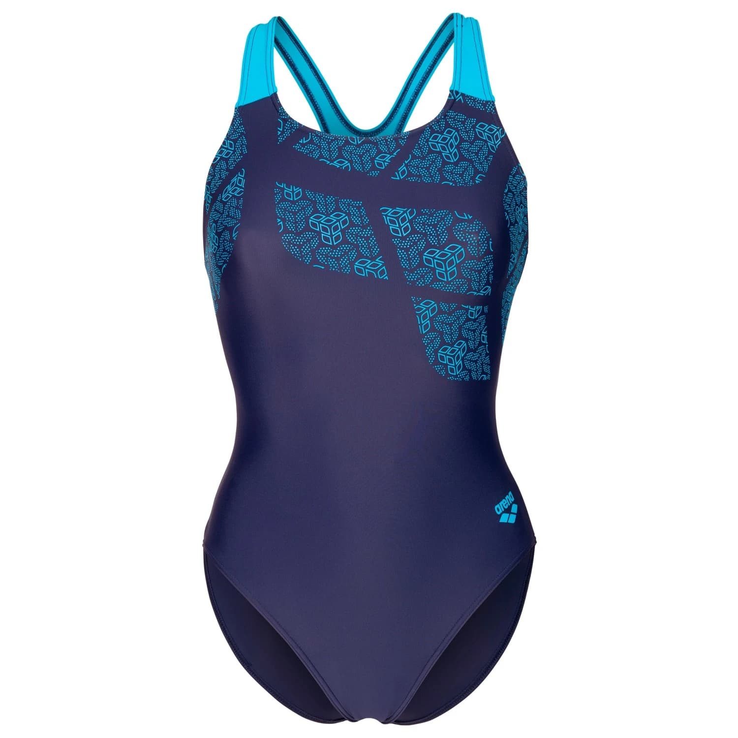 Дамски бански костюм Arena Women's Kikko Swimsuit Swim Pro Back Swimsuit - Navy / Turquoise