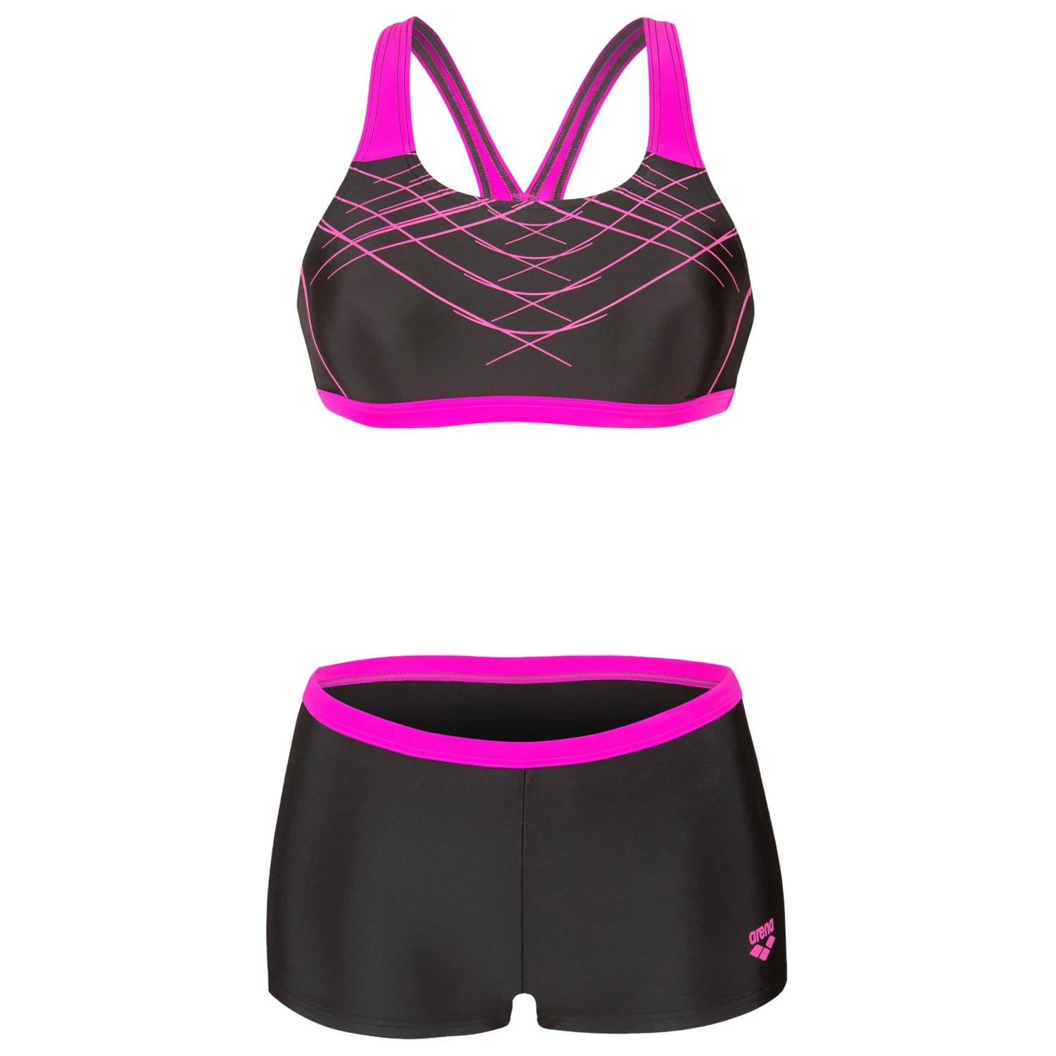 Комплект бикини Arena Women's Proposal Swimsuit Two Pieces Bikini - Black / Very Fuchsia