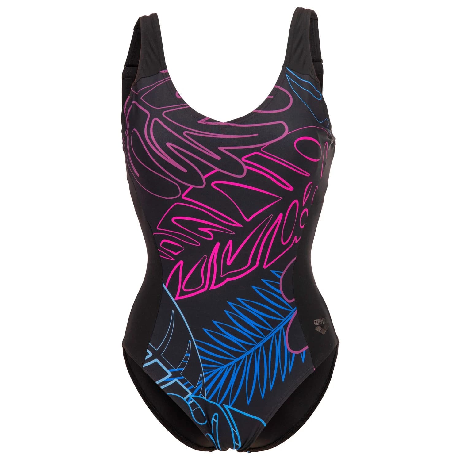 Дамски бански костюм Arena Women's Swimsuit Mia Wing Back Swimsuit - Black Multi / Black