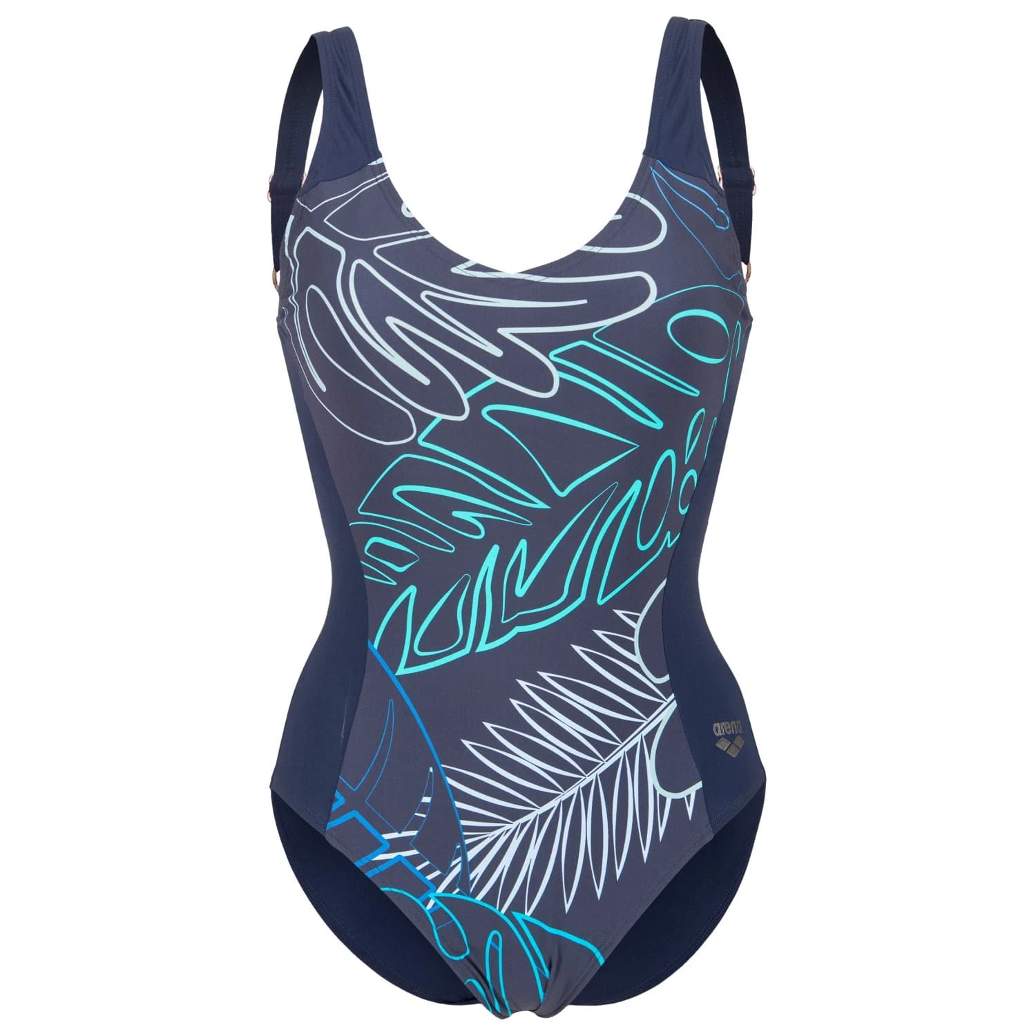 Бански костюм Arena Women's Swimsuit Mia Wing Back Swimsuit - Navy Multi / Navy