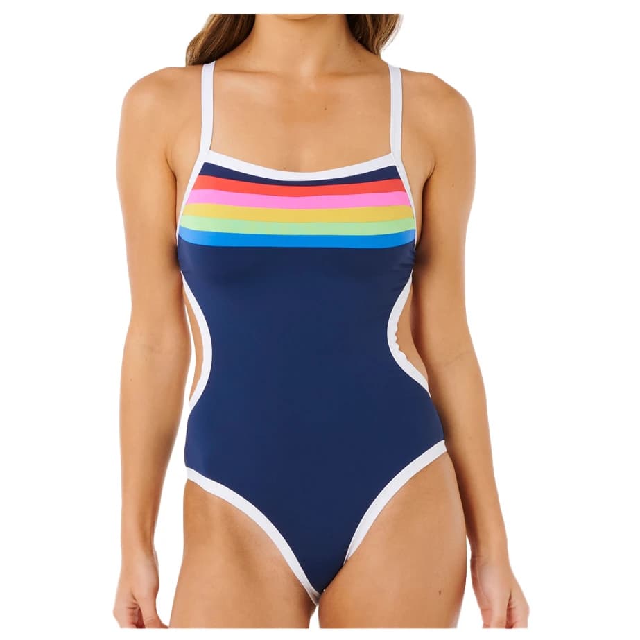 Дамски бански костюм Rip curl Women's Surf Stripe Cheeky One Piece Swimsuit - Dark Navy