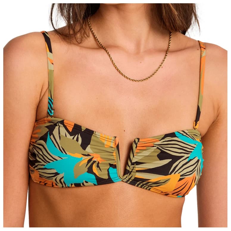 Дамско бикини горнище Billabong Women's Des Tropiques V Bandeau Bikini top - Black Multi