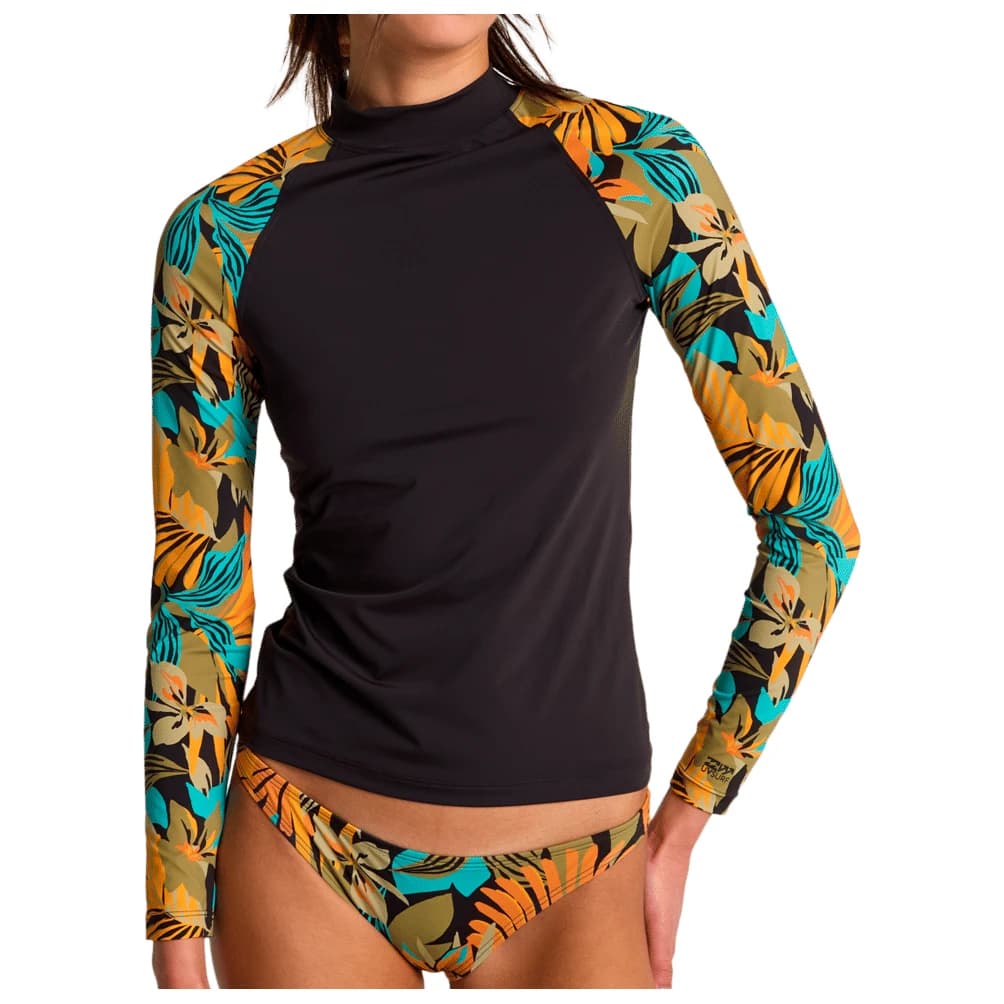 Дамска плажна тениска от ликра Billabong Women's L/S Rashguard Lycra - Black Pebble
