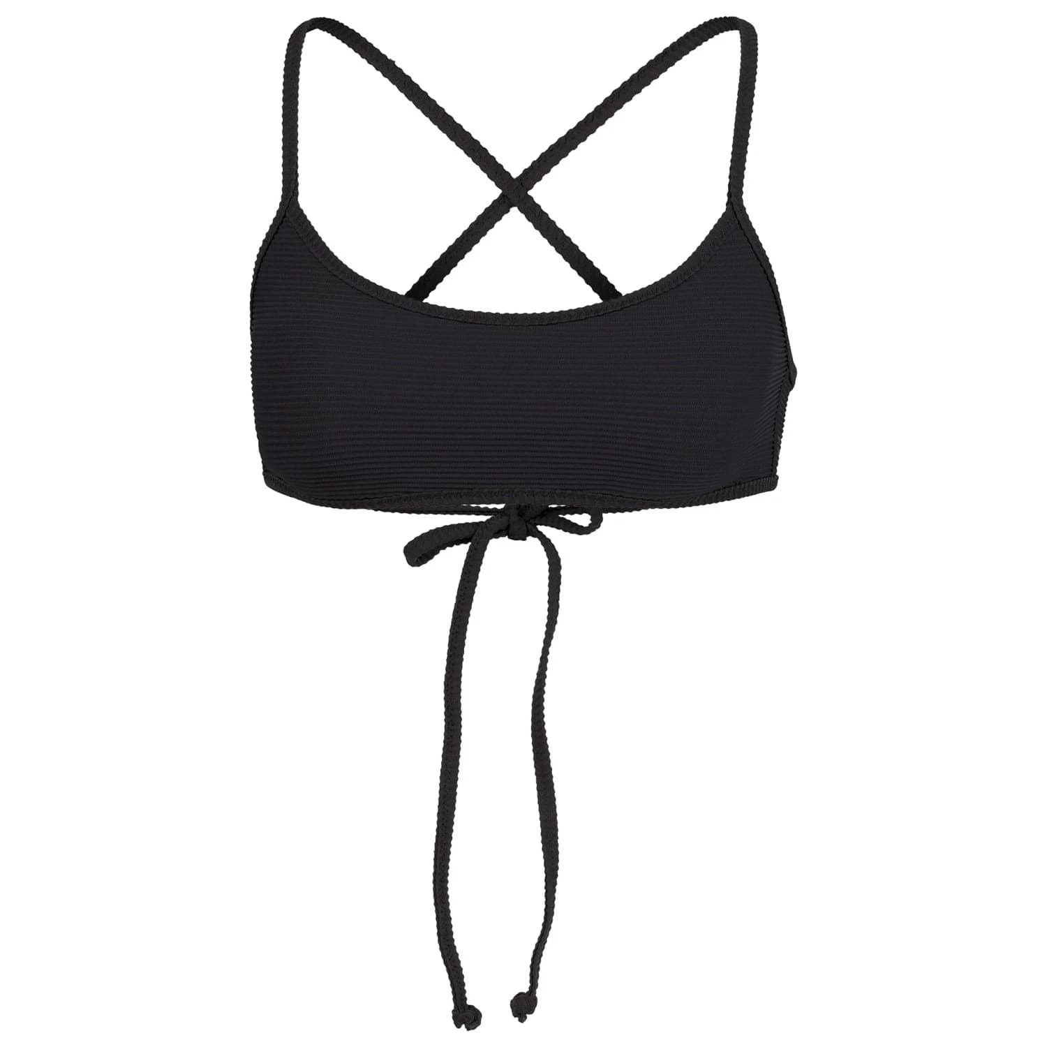 Дамско бикини горнище Billabong Women's Tanlines Laceup Bikini top - Black Pebble