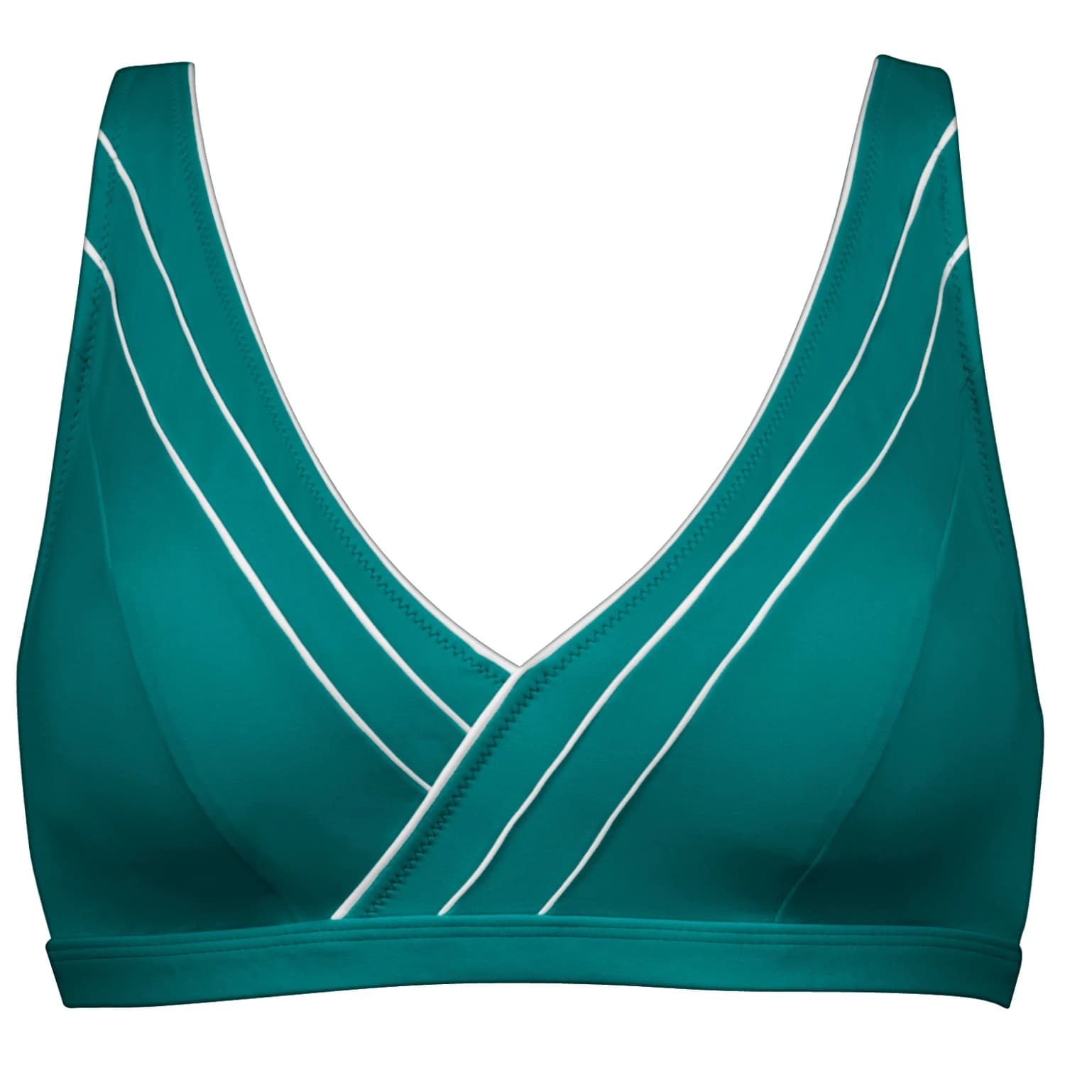 Дамско бикини горнище Lidea Women's Sports Club Long Line Bikini Top - Teal / White