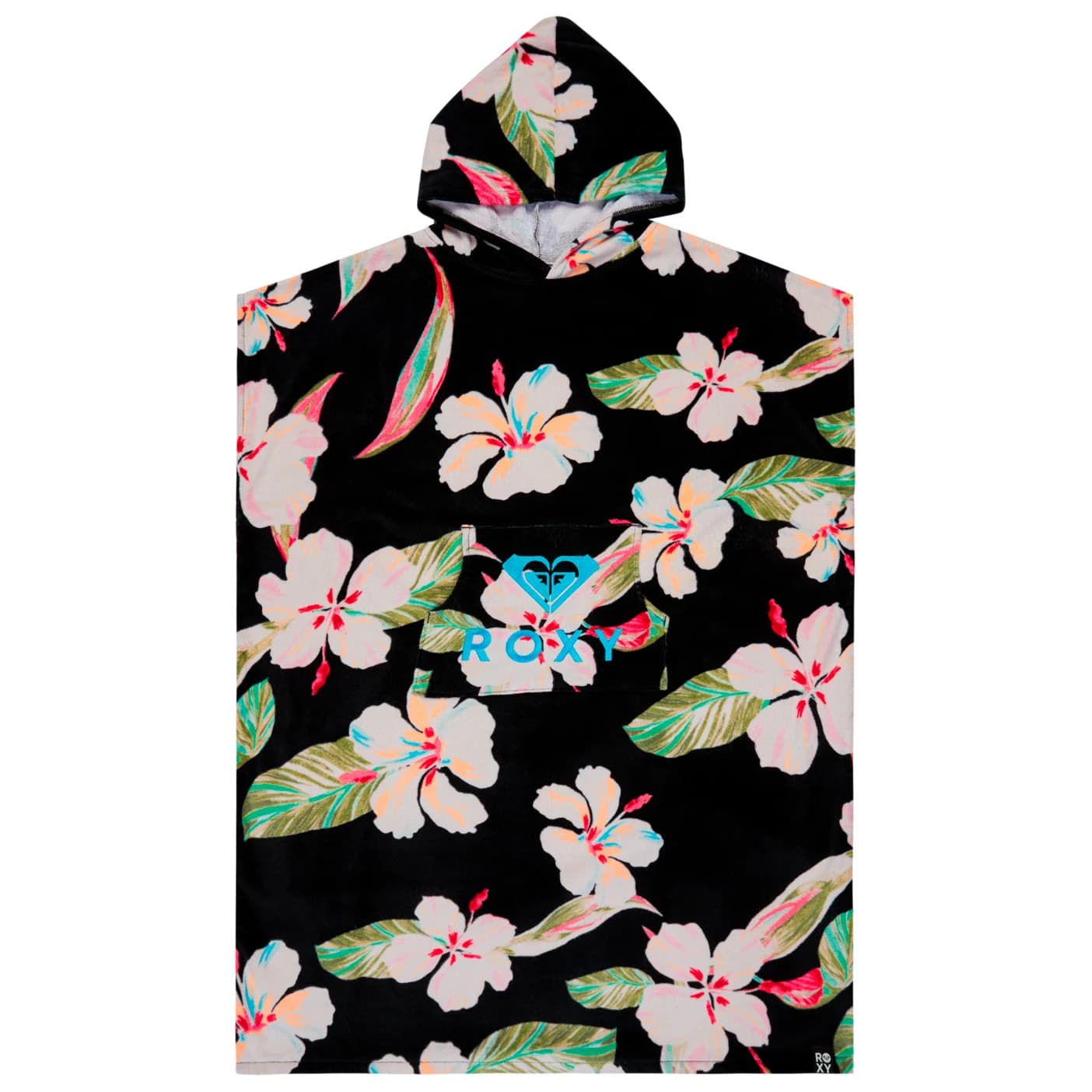 Дамско пончо за сърф Roxy Women's Stay Magical Printed Surf poncho - Anthracite Spring Charming