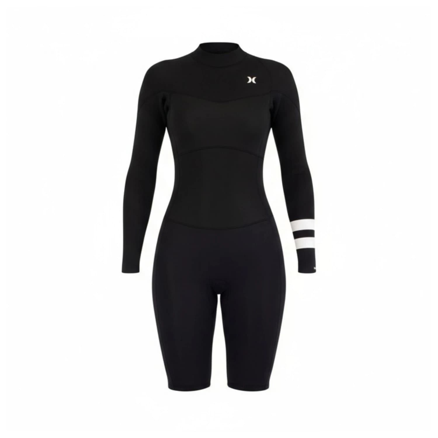 Дамски неопренов костюм Hurley Women's Air 2mm Mid Shorty Springsuit L/S Wet suit - Black