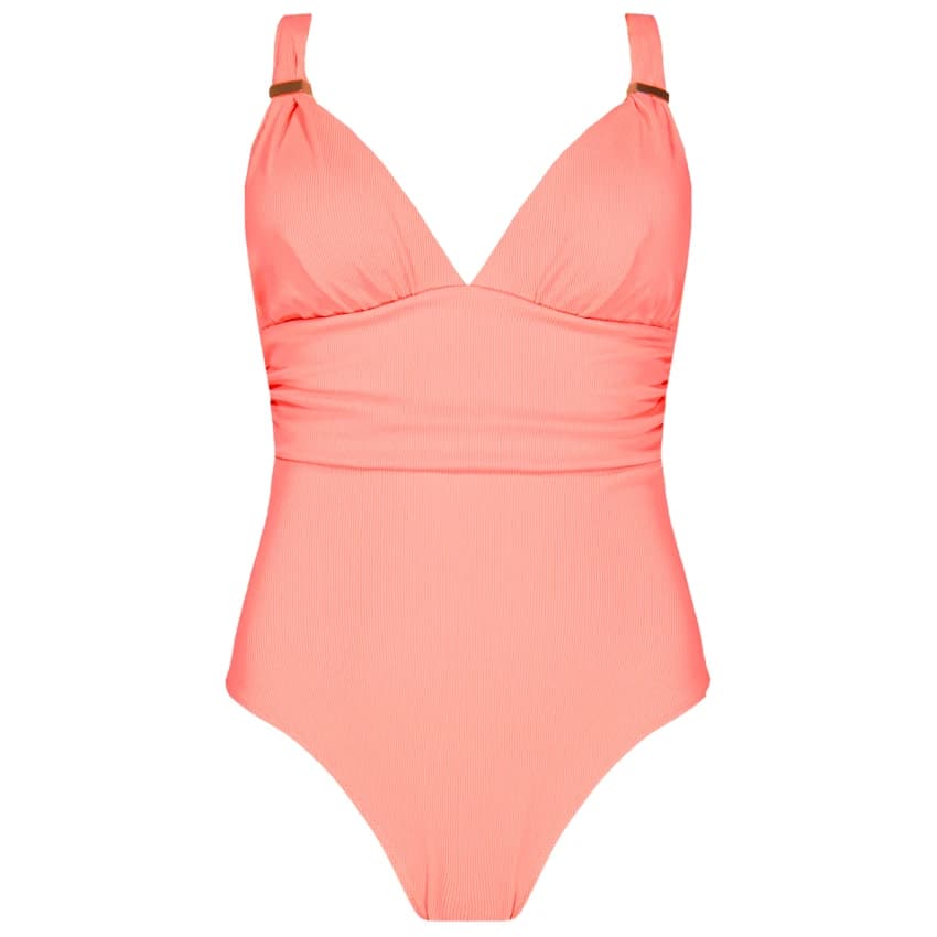 Дамски бански костюм Barts Women's Cimazy Plunge Shaping Onepiece Swimsuit - Camelia