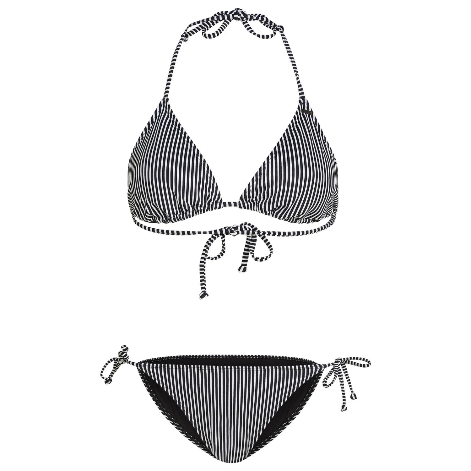 Дамски комплект бикини O'Neill Women's Essentials Capri Bondey Bikini Set Bikini - Black Micro Stripe