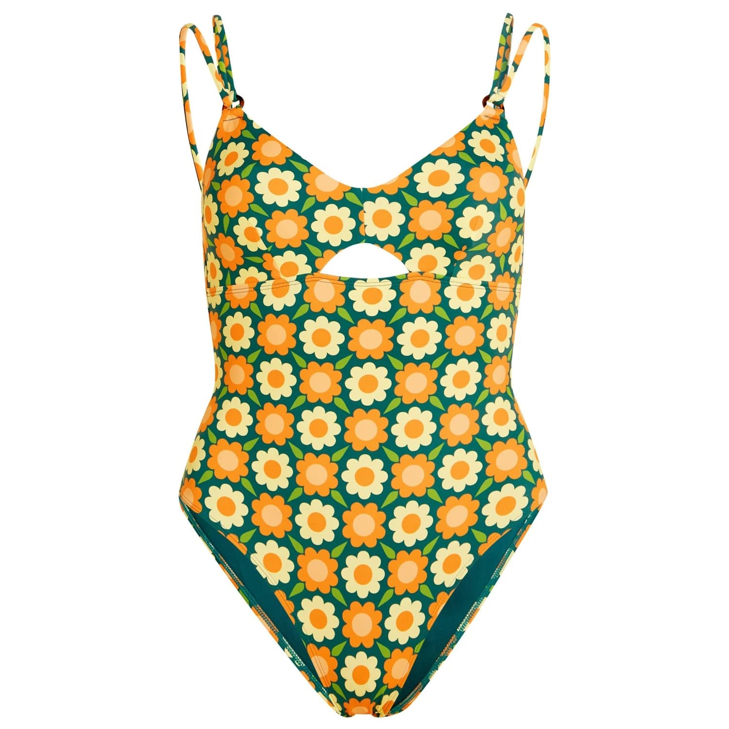 Дамски бански костюм O'Neill Women's O'Riginals Swimsuit - Green Retro Flower