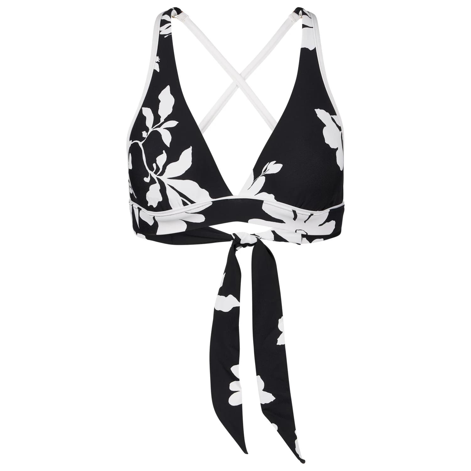 Дамско бикини горнище Seafolly Mayflower Multi Fit Longline Tri Bikini top - Black