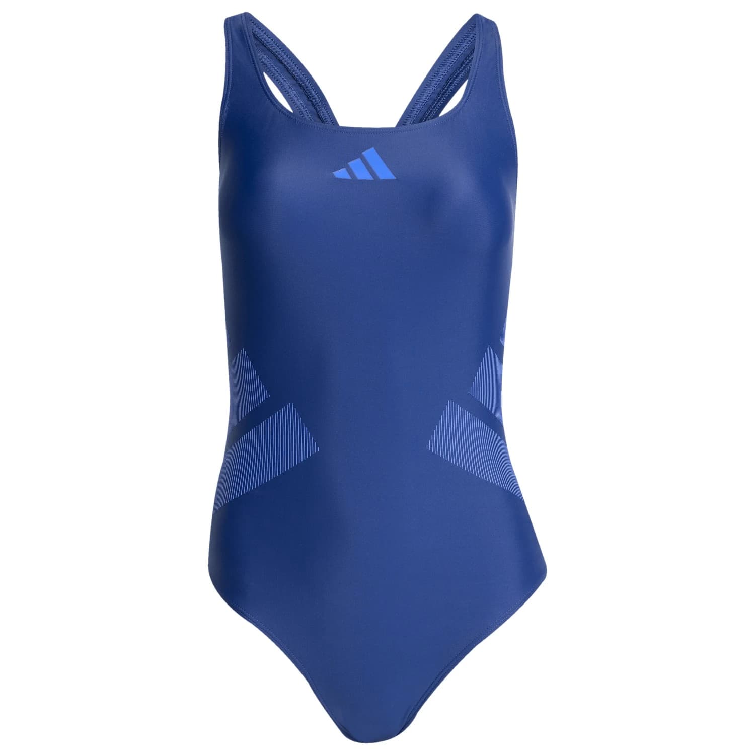 Дамски бански костюм Adidas Women's 3 Bar Logo C-Back Suit Swimsuit - Dark Blue / Semi Lucid Blue