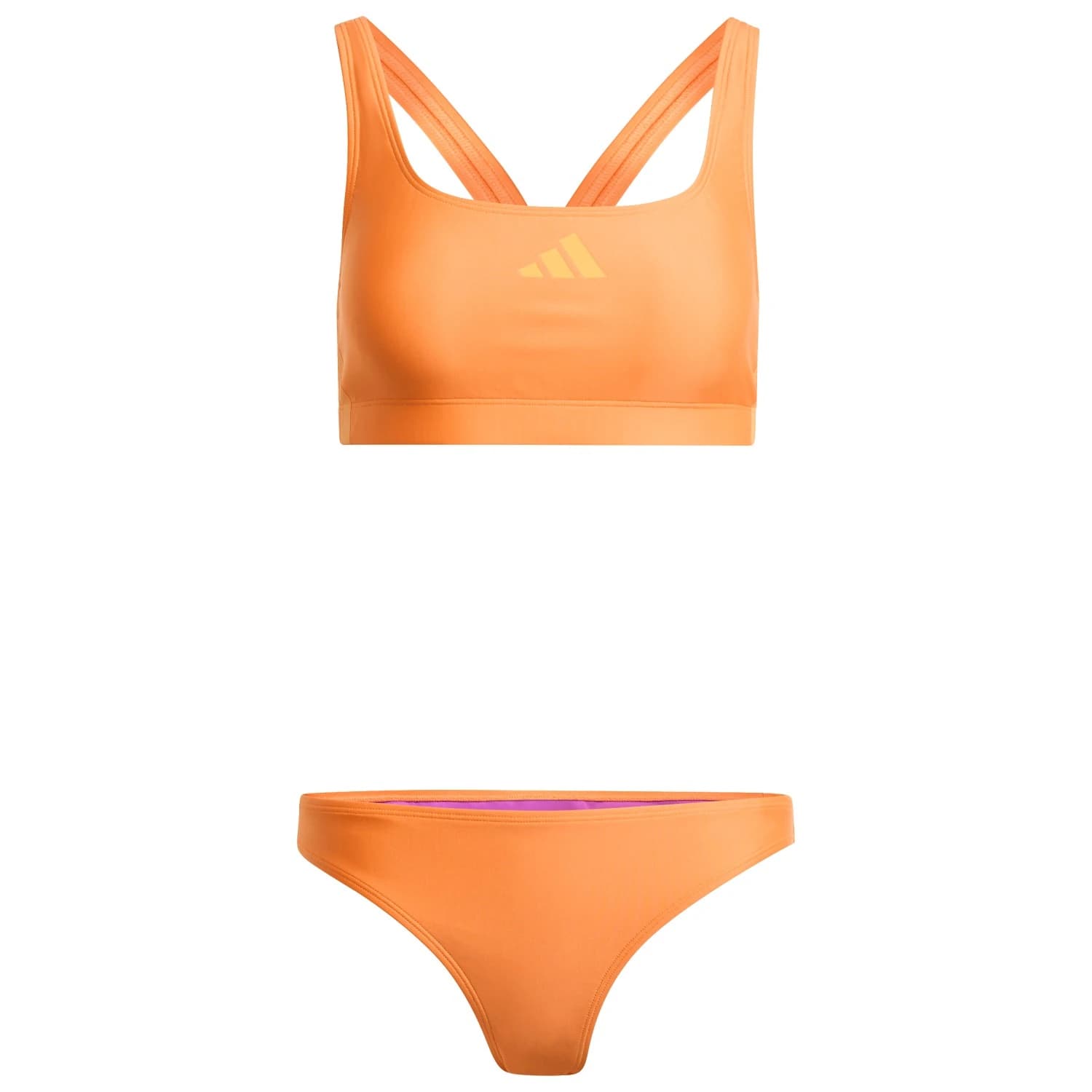Дамски комплект бикини adidas Women's 3-Stipes BLD Bikini Bikini - Pure Orange / Pure Tangerine