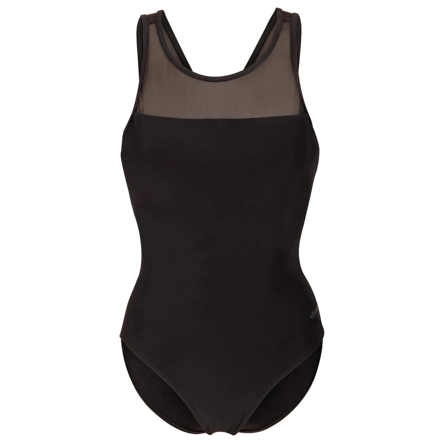 Дамски бански костюм Arena Women's Mesh Swimsuit Cross Back Swimsuit - Black