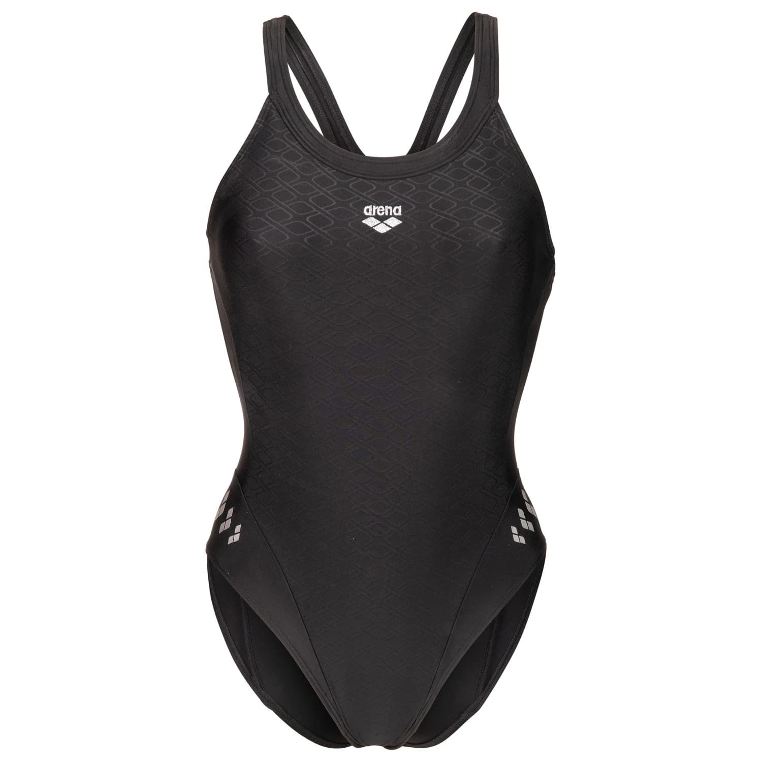 Дамски бански костюм Arena Women's Monoglow Swimsuit One Piece Swimsuit - Black Multi / Black