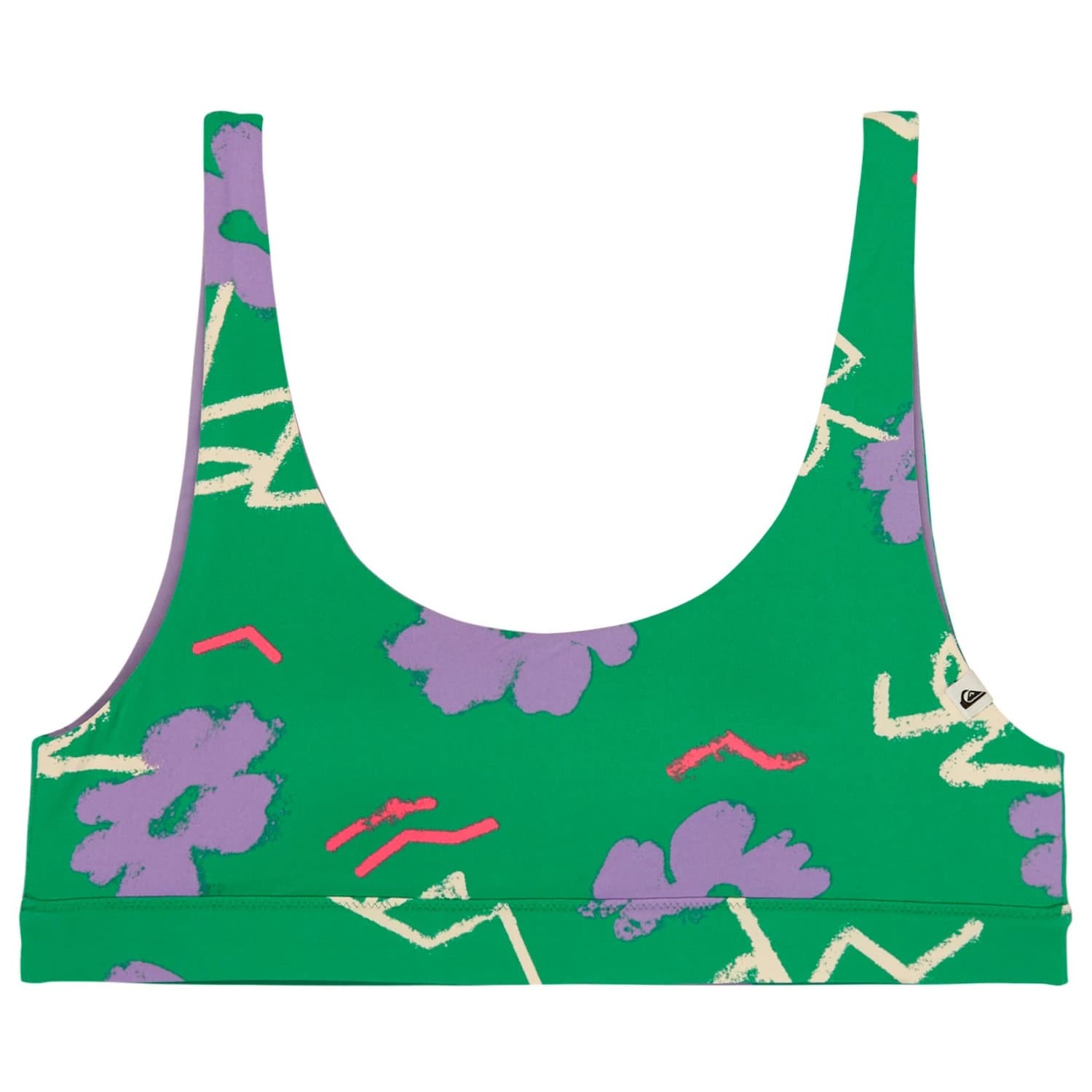Дамско бикини горнище Quiksilver Women's Riva Top Bikini top - Leprechaun Street Floral 32