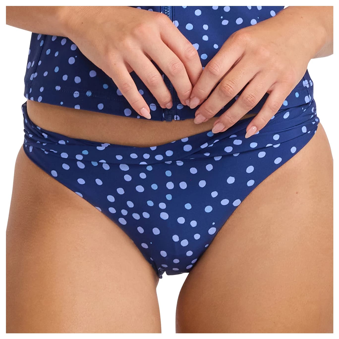 Дамско бикини долнище Seafolly Women's Dolce Dot Twist Band Mini Hipster Bikini bottom - Classic Navy