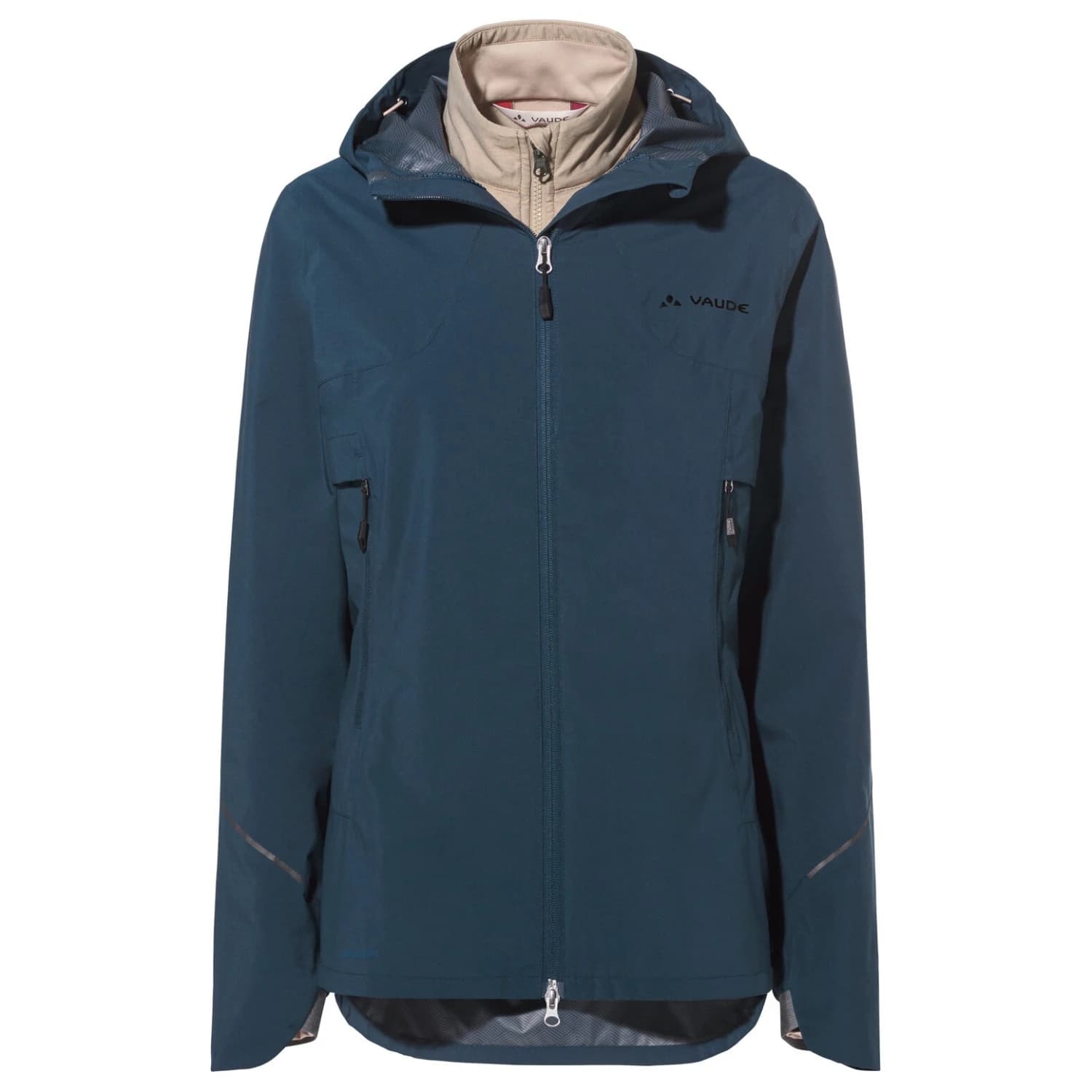 Дамско термо яке за колоездене Vaude Women's Yaras 3in1 Jacket Cycling jacket - Dark Sea / Linen