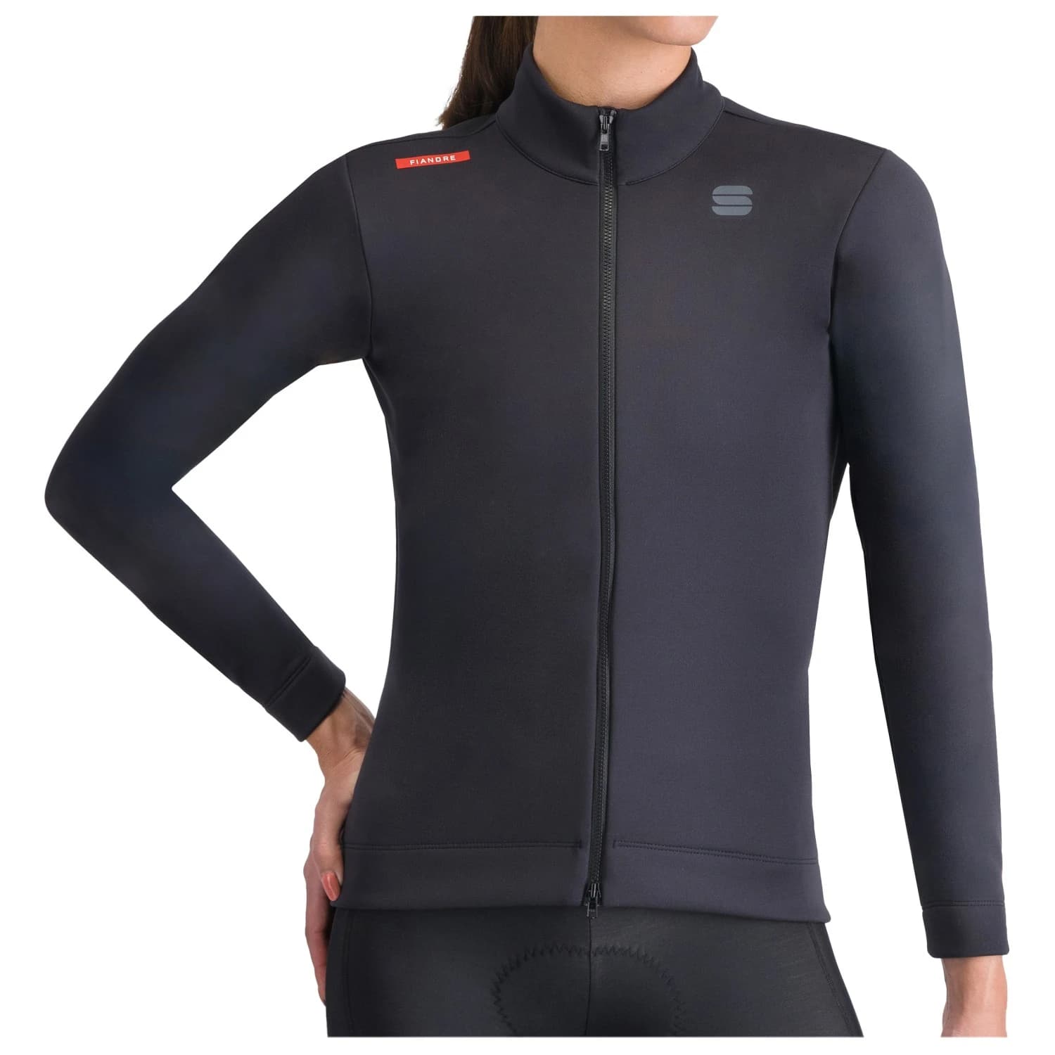 Дамско термо яке за колоездене Sportful Women's Fiandre 2 Jacket Cycling jacket - Black