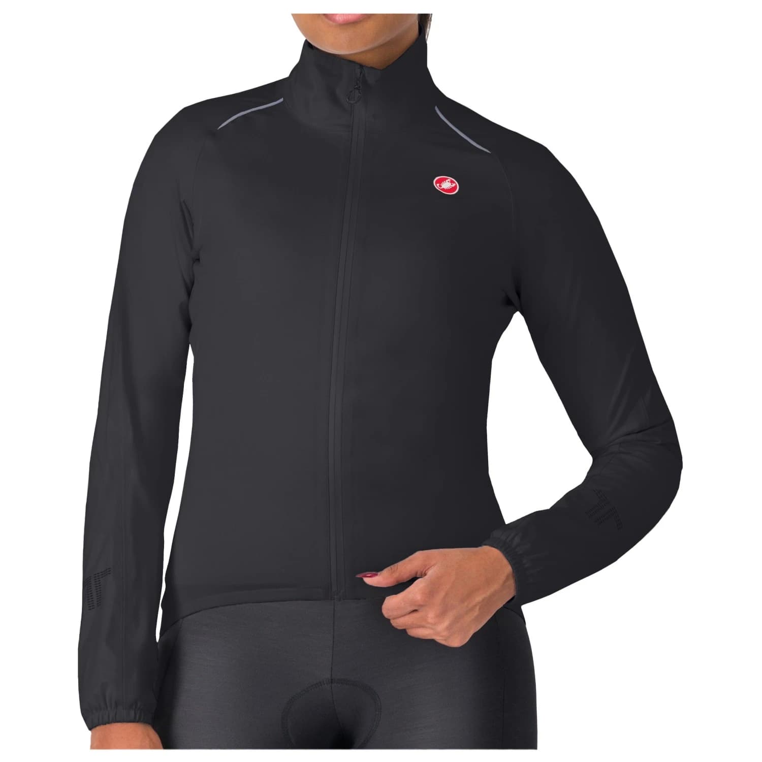 Дамско водоустойчиво яке за колоездене Castelli Women's Emergency 3 Rain Jacket Cycling jacket - Light Black