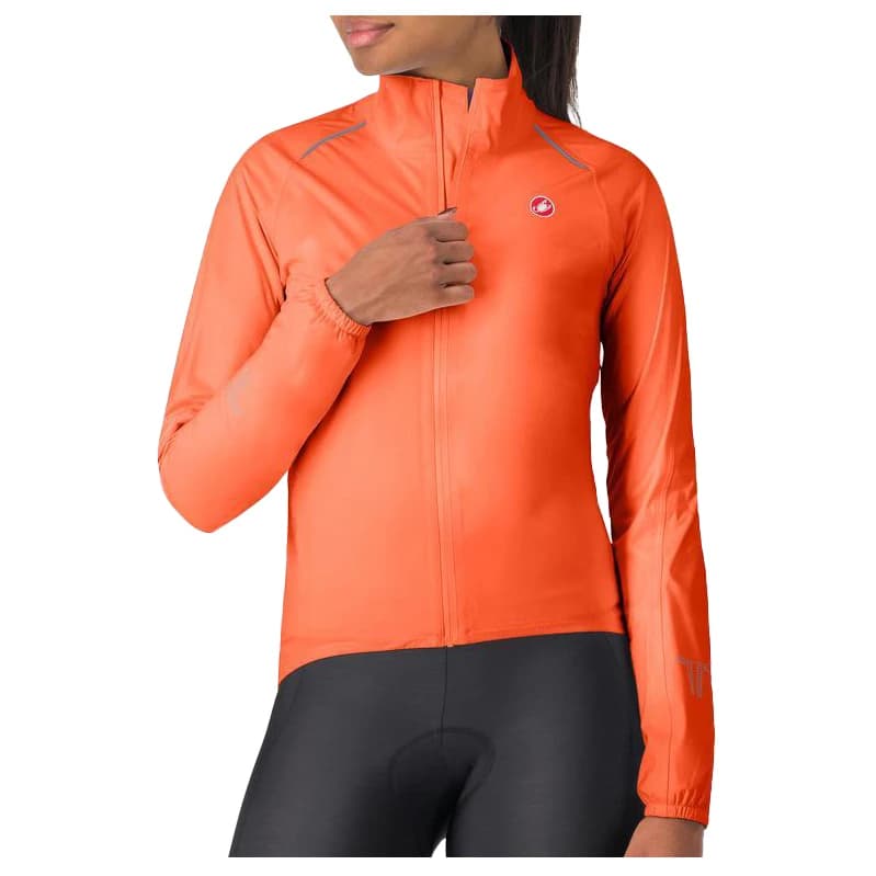 Дамско водоустойчиво яке за колоездене Castelli Women's Emergency 3 Rain Jacket Cycling jacket - Brilliant Orange