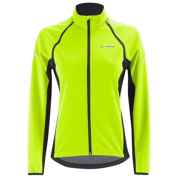 Дамско ветрозащитно яке за колоездене Löffler Women's Bike Zip-Off Jacket San Remo Ab Light Cycling jacket - Neon Yellow