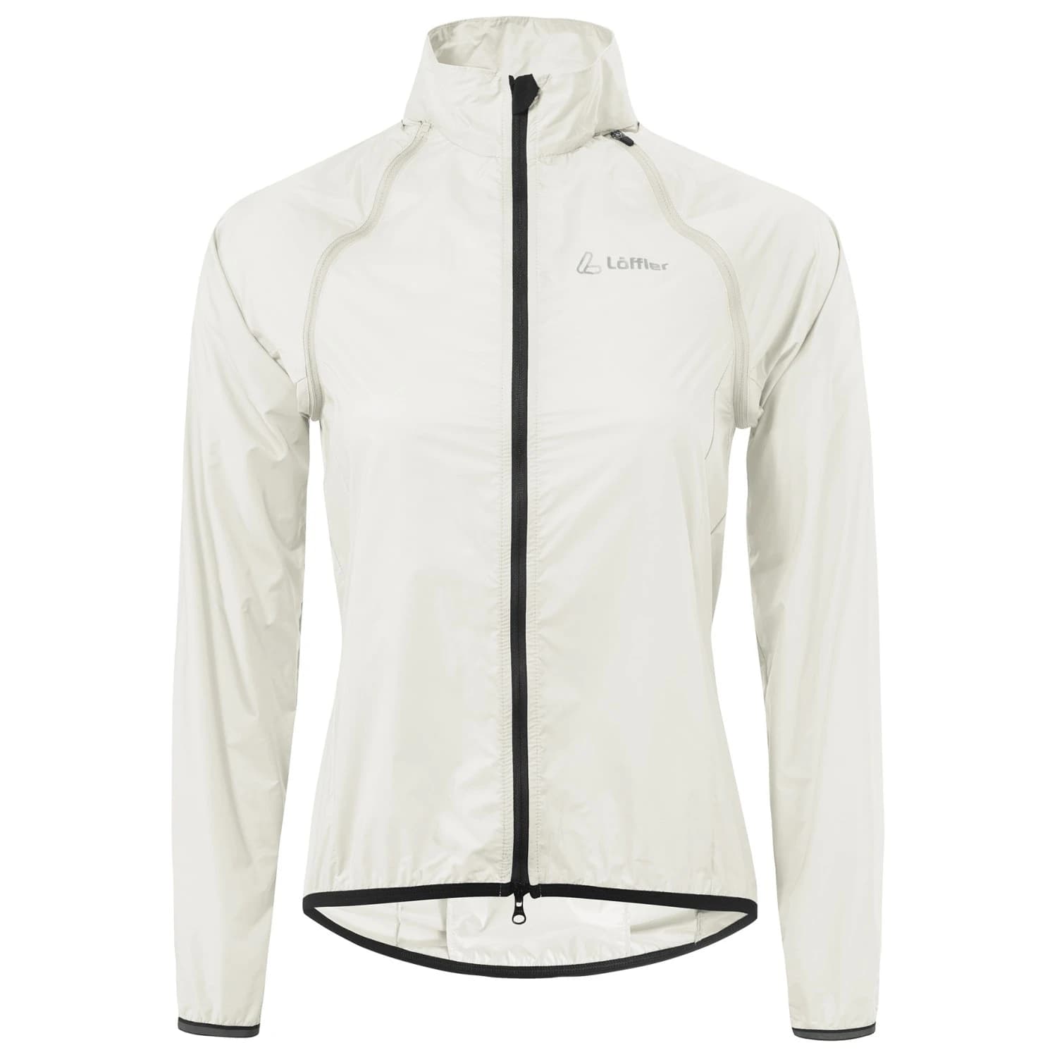 Дамско ветрозащитно яке за колоездене Löffler Women's Bike Zip-Off Jacket Windshell Cycling jacket - Creme White
