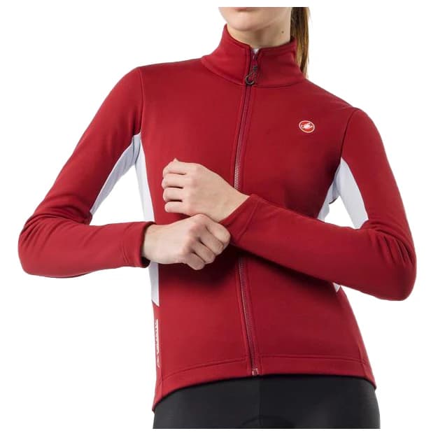 Дамско ветрозащитно яке за колоездене Castelli Women's Entrata 2 Jacket Cycling jacket - Garnet / Silver Gray
