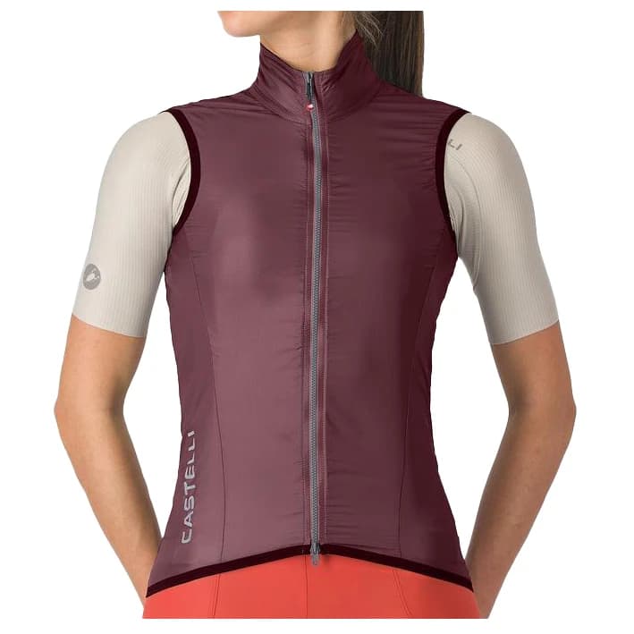 Дамски елек за колоездене Castelli Women's Aria 2 Vest Cycling vest - Deep Bordeaux