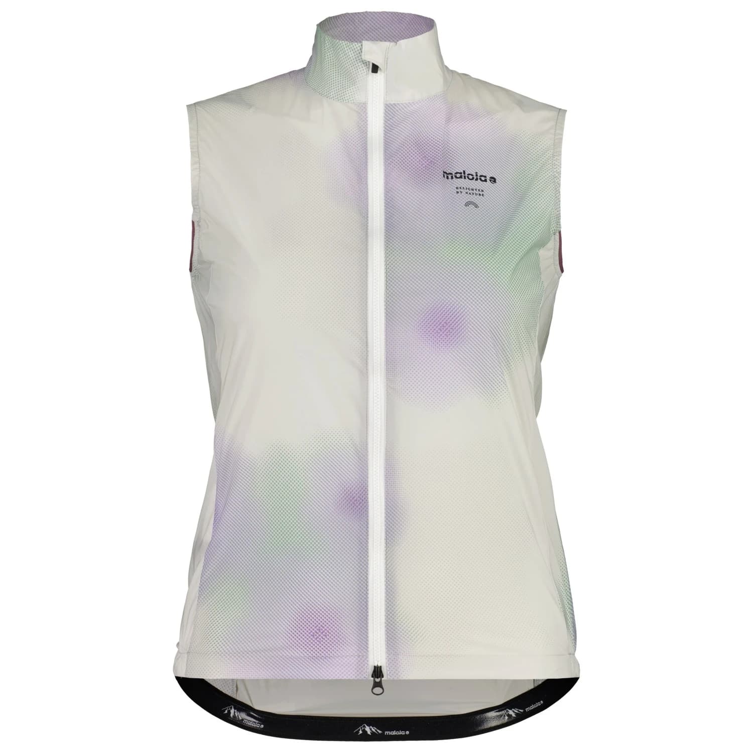 Дамски елек за колоездене Maloja Women's MalkaM. Vest Printed Cycling vest - Shaded White Bloom