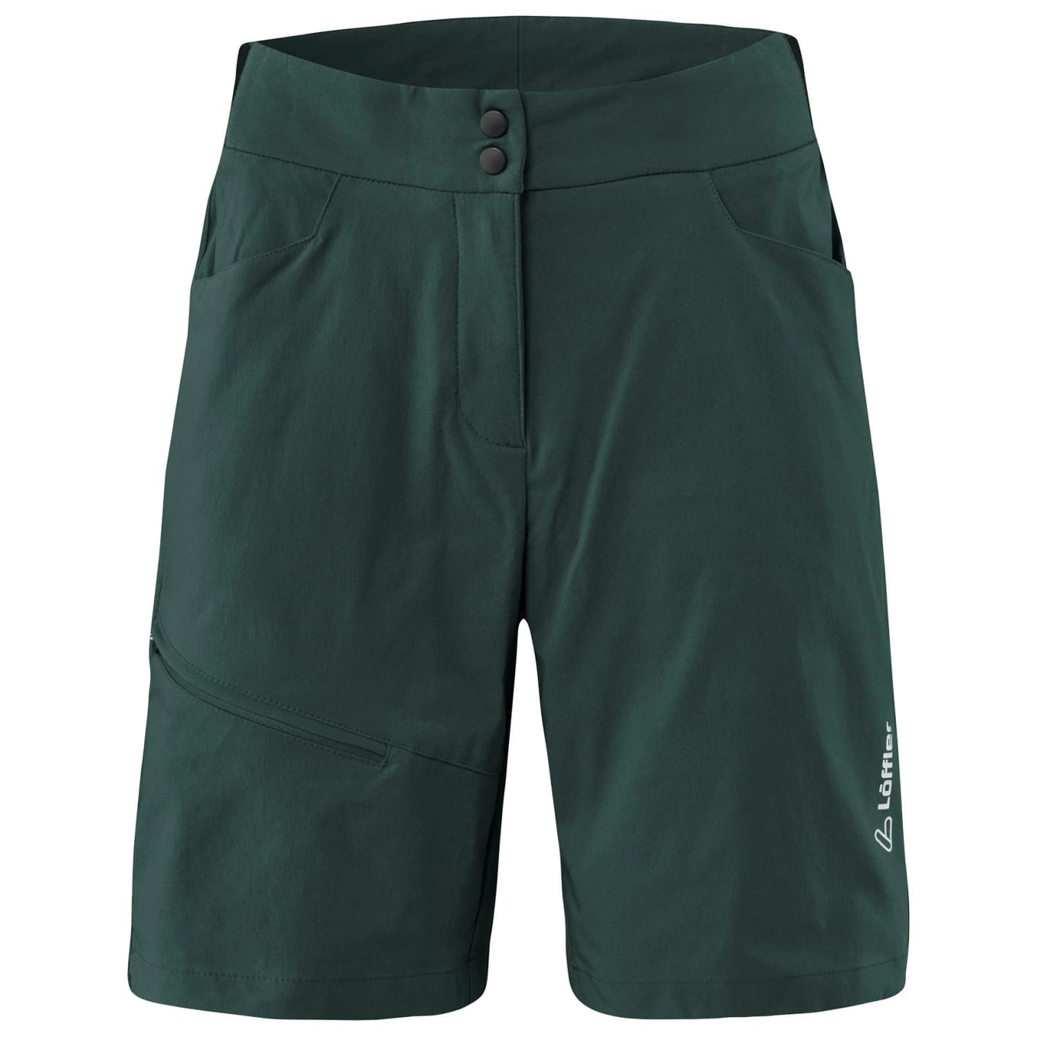 Дамски шорти за колоездене Löffler Women's Bike Shorts Comfort Comfort-Stretch-Light Cycling bottoms - Forest