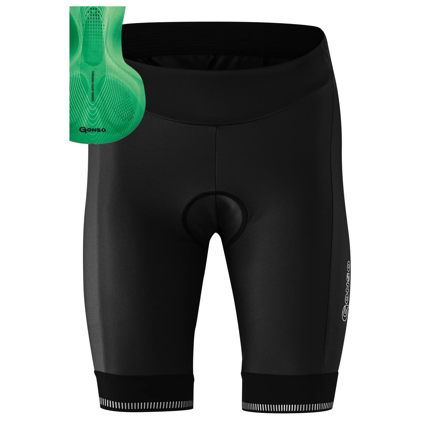 Дамски шорти за колоездене Gonso Women's Sitivo Cycling bottoms - Black / Bright Green