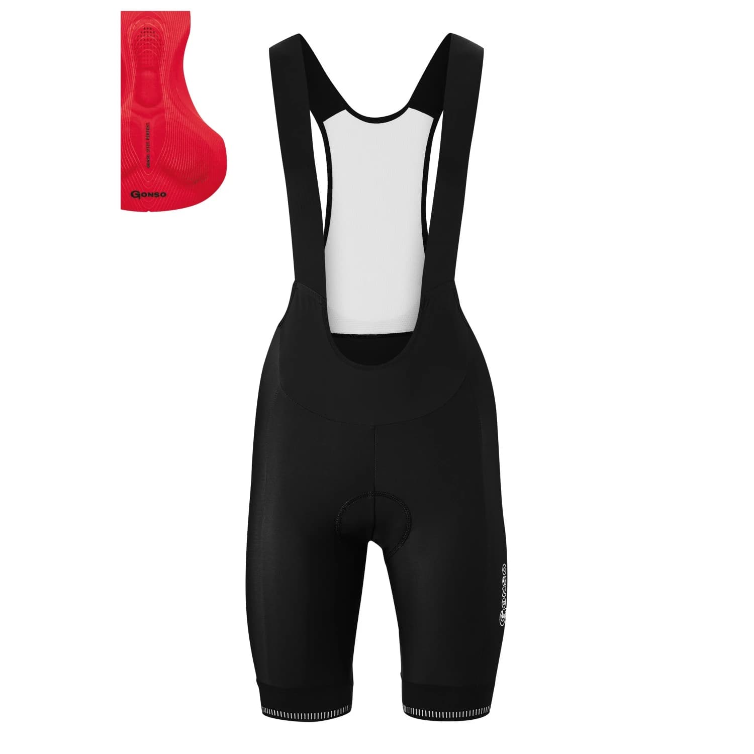 Дамски клин за колоездене Gonso Women's Sitivo Bib Cycling bottoms - Black / Fire