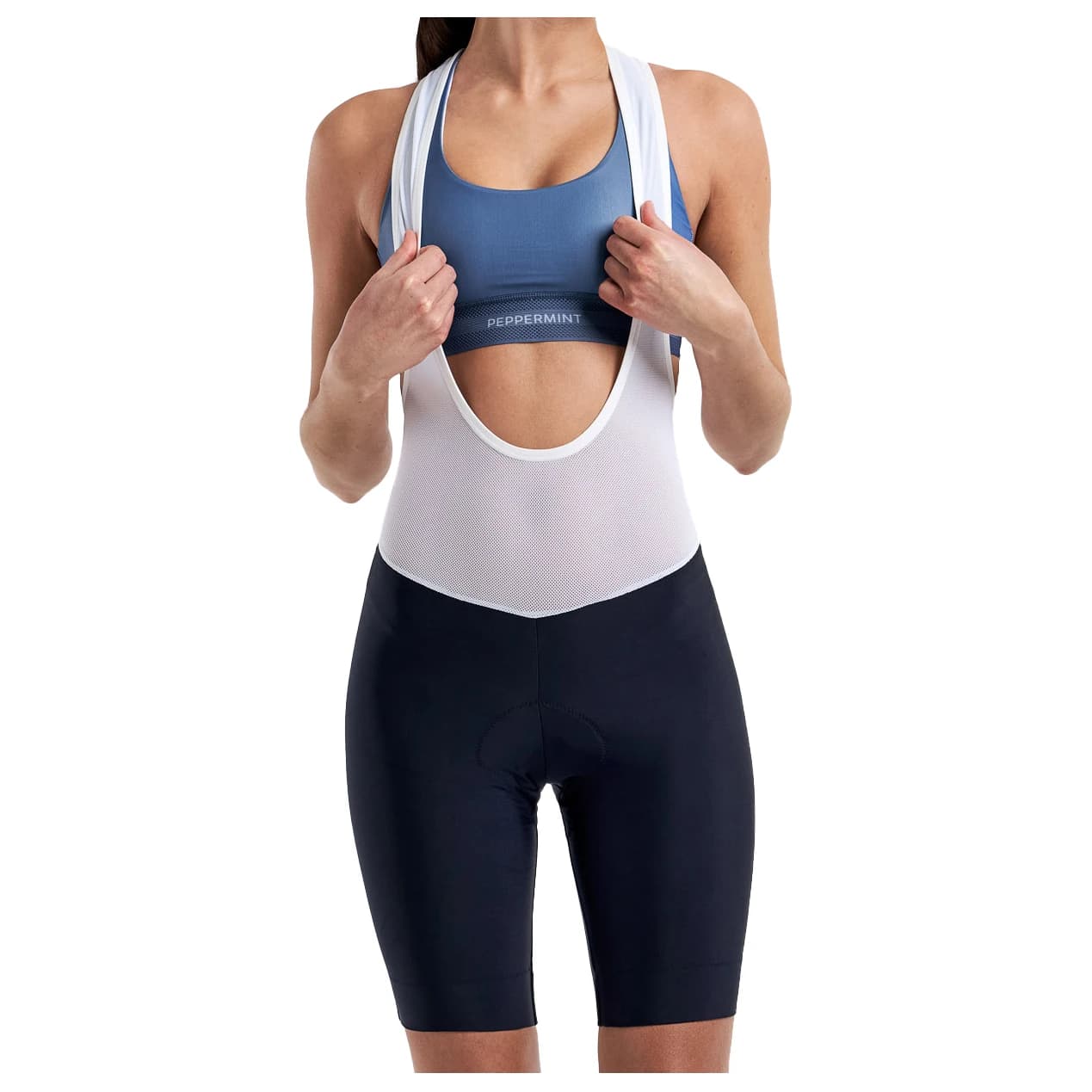 Дамски дълъг панталон за колоездене PEPPERMINT Women's Classic Bib Cycling bottoms - Twilight