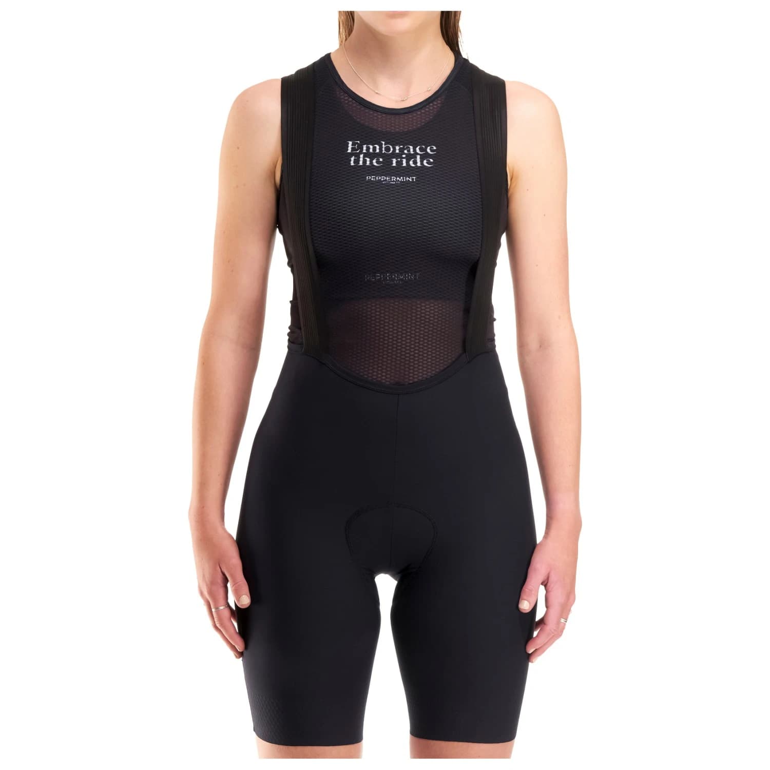 Дамски клин за колоездене PEPPERMINT Women's Signature Bib Cycling bottoms - Black