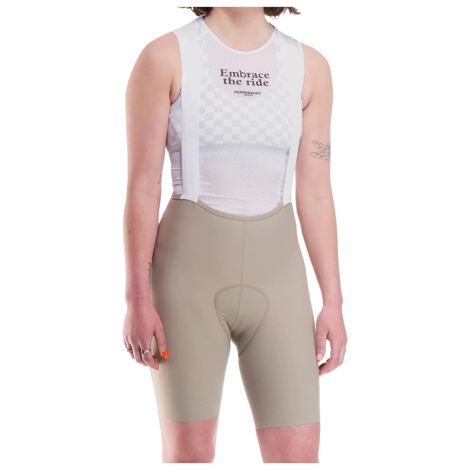 Дамски клин за колоездене PEPPERMINT Women's Signature Bib Cycling bottoms - Sahara