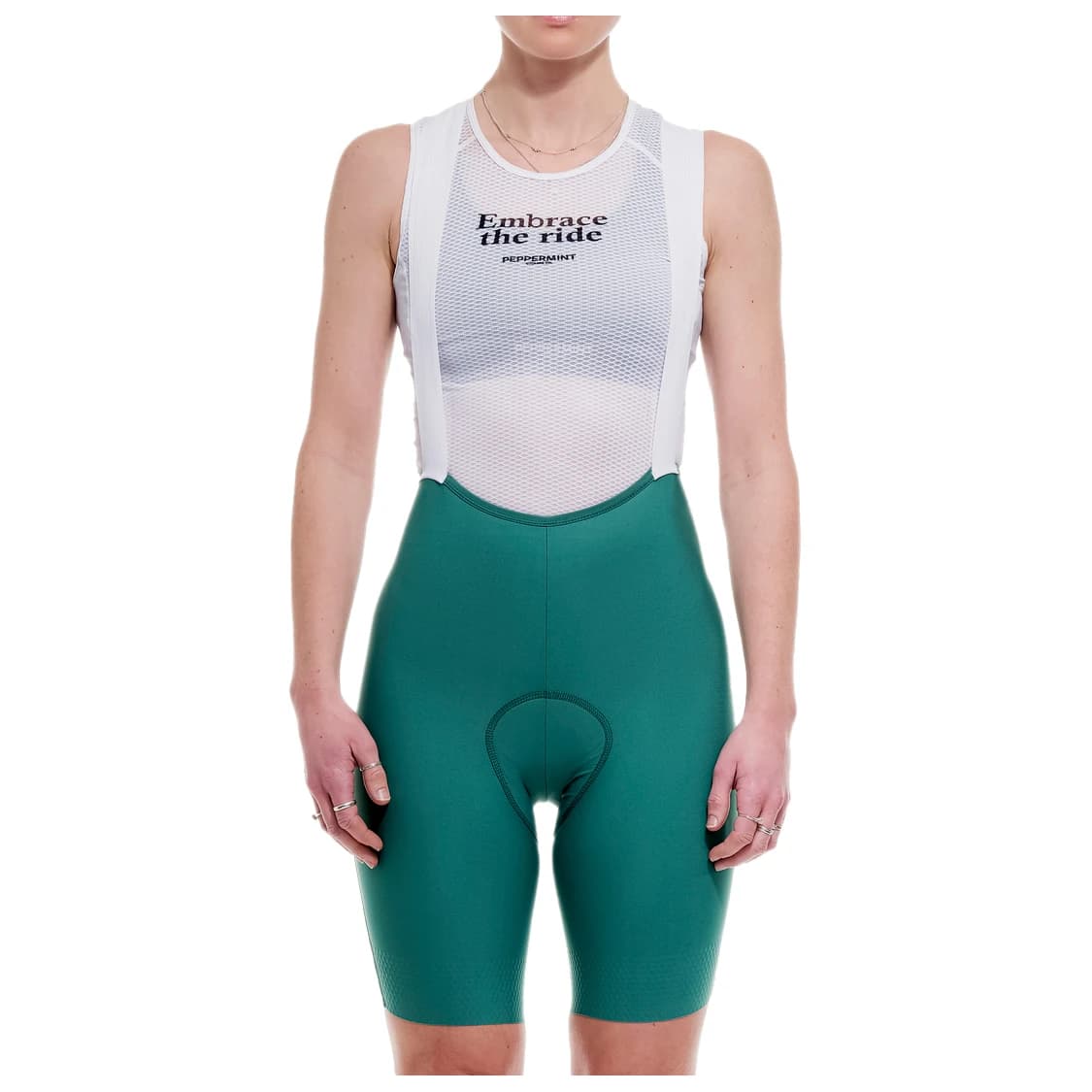 Дамски клин за колоездене PEPPERMINT Women's Signature Bib Cycling bottoms - Seaweed