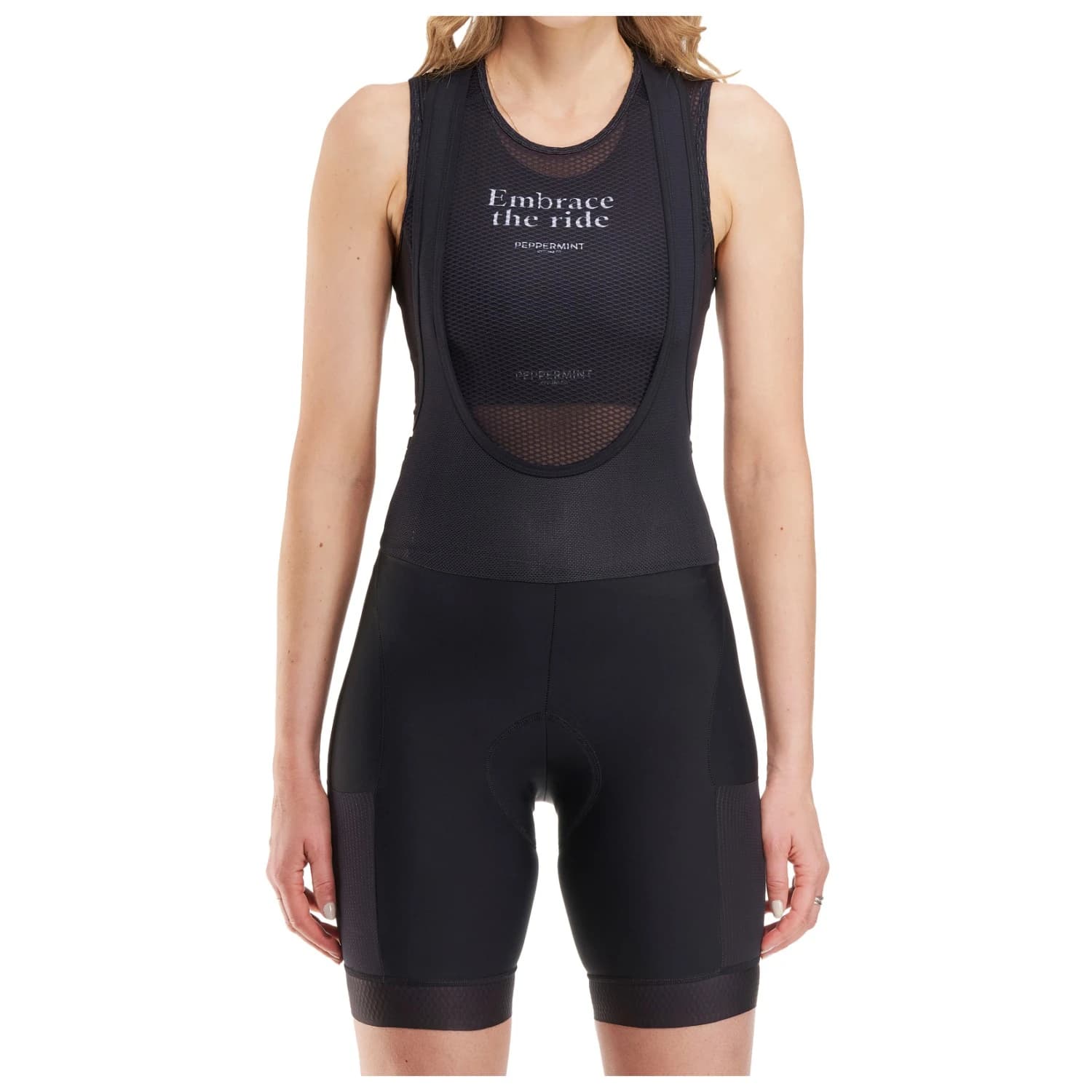 Дамски клин за колоездене PEPPERMINT Women's Signature Cargo Bib Cycling bottoms - Black II
