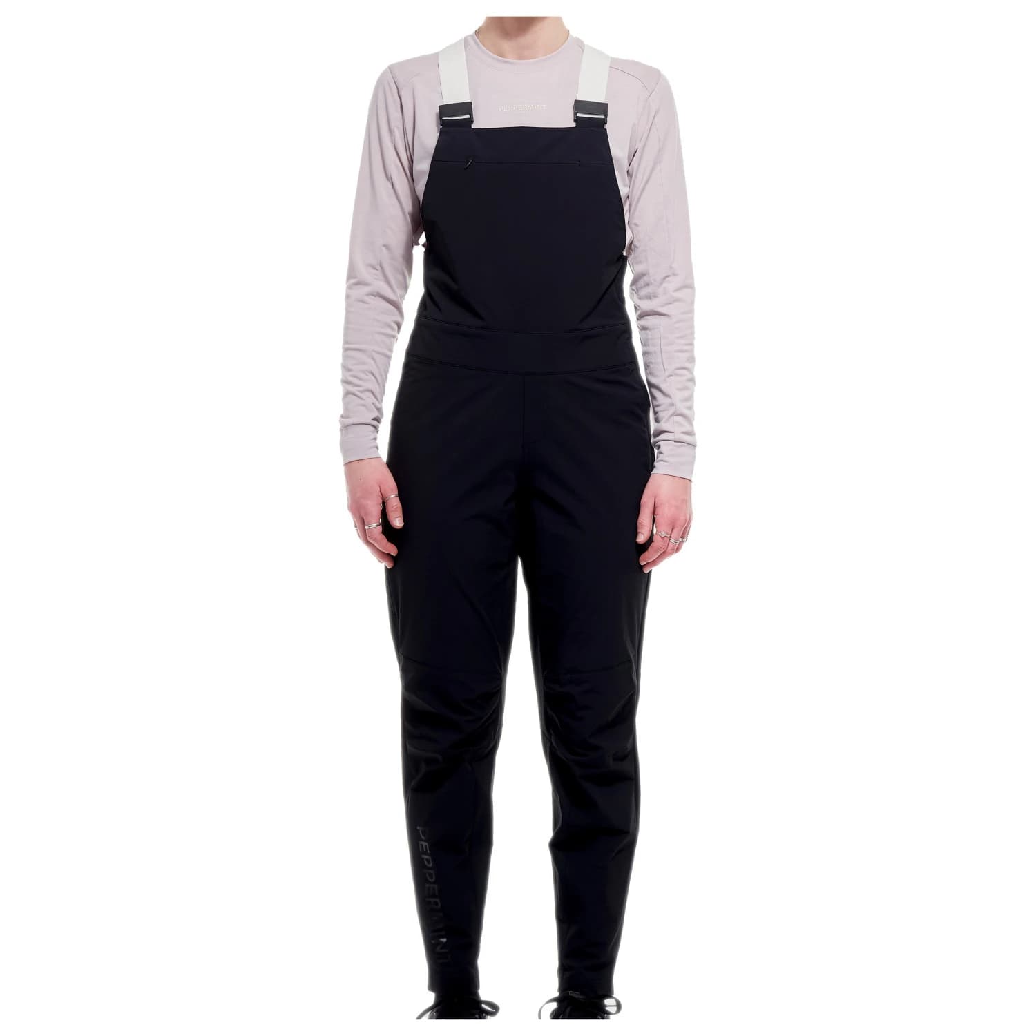Дамски дълъг панталон за колоездене PEPPERMINT Women's Signature Overall Cycling bottoms - Black II