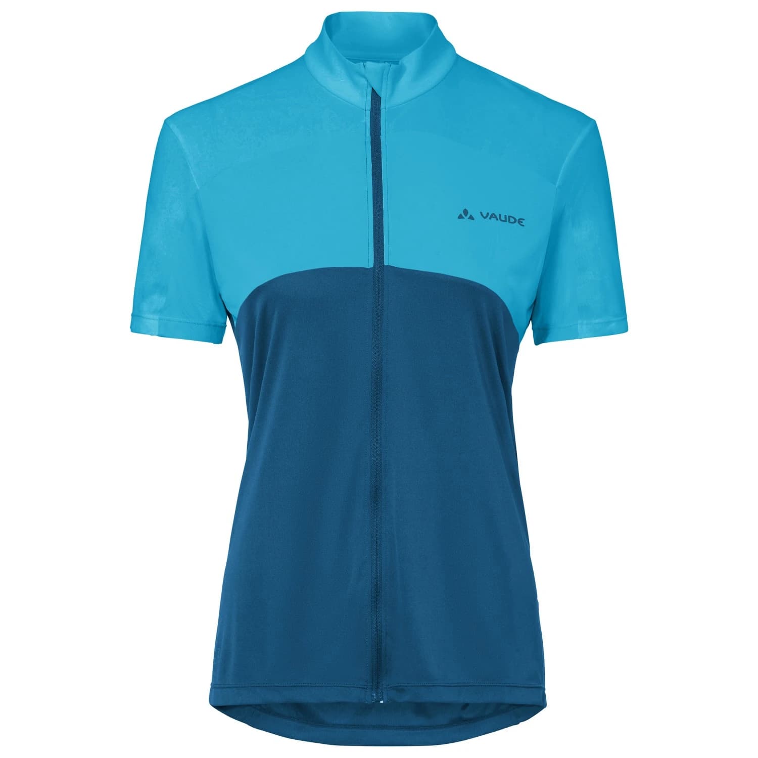 Дамска фланелка с къс ръкав за колоездене Vaude Women's Matera Full Zip Tricot Cycling jersey - Shore Blue