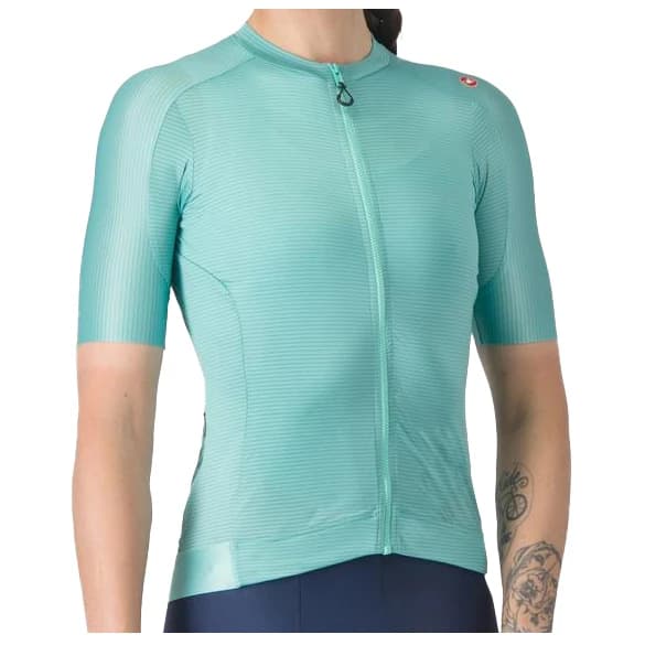 Дамска фланелка с къс ръкав за колоездене Castelli Women's Espresso Jersey Cycling jersey - Pool Blue