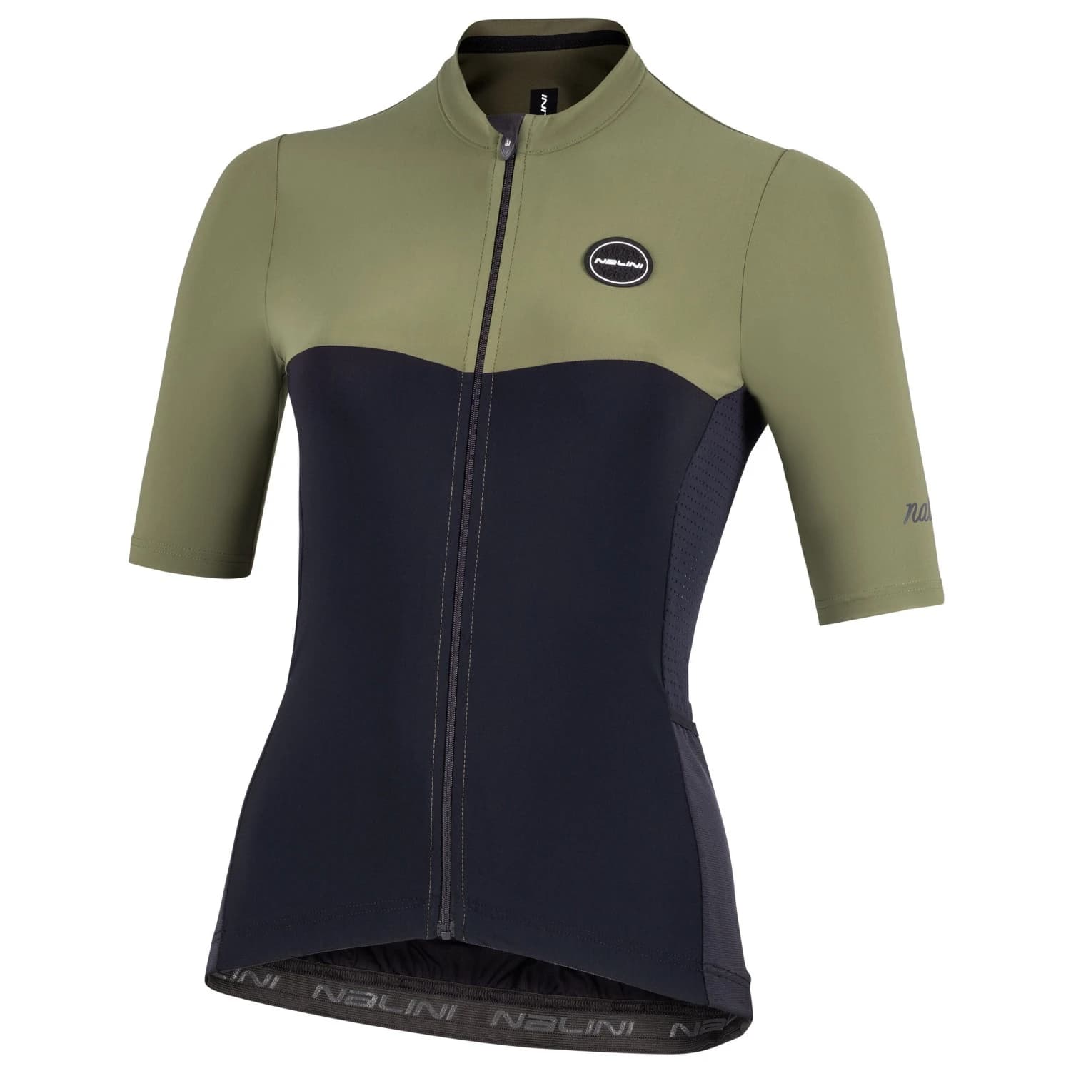 Дамска фланелка с къс ръкав за колоездене Nalini Women's Cover Jersey Cycling jersey - Black / Deep Forest