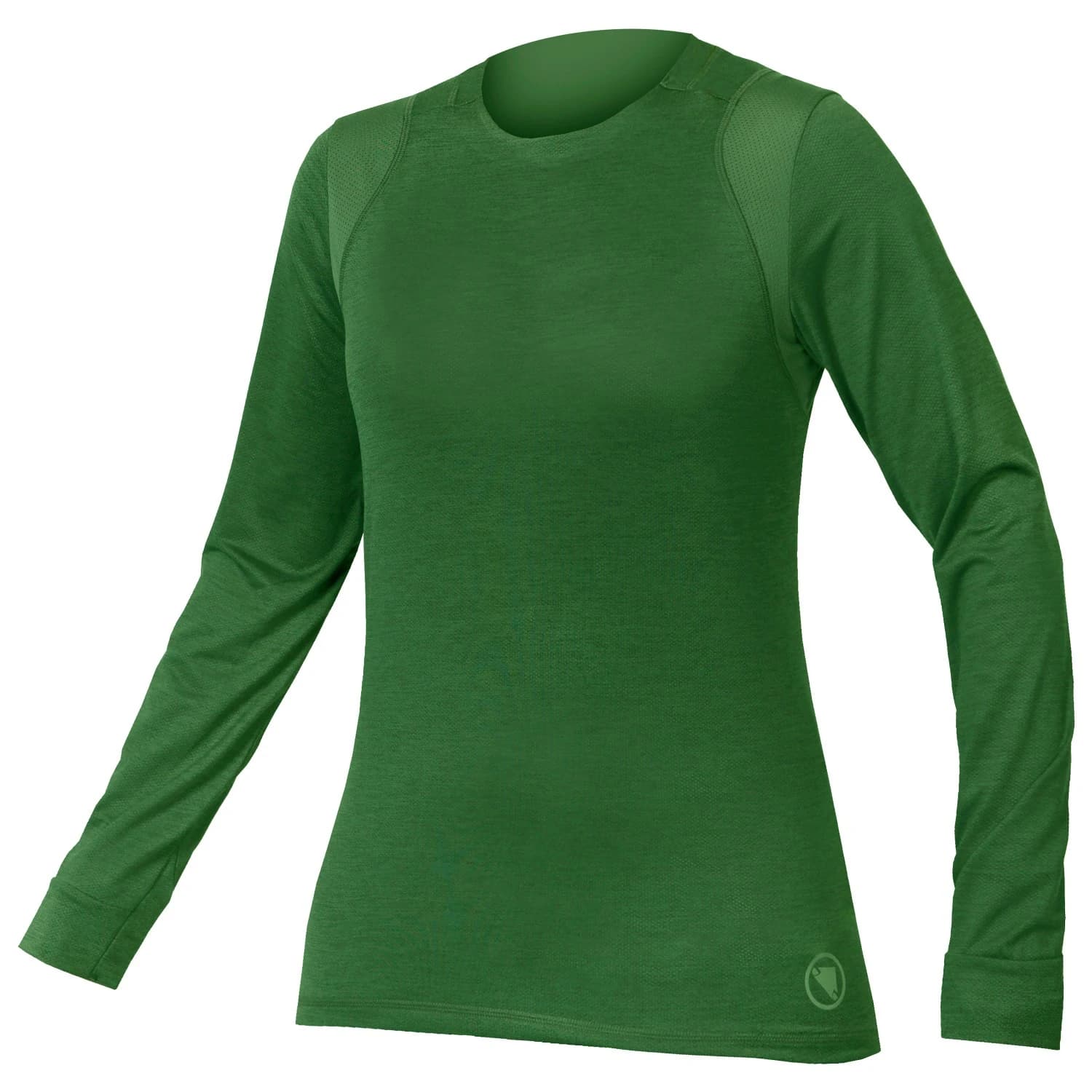 Дамска фланелка с дълъг ръкав за колоездене Endura Women's Singletrack Trikot L/S Cycling jersey - Machair Green