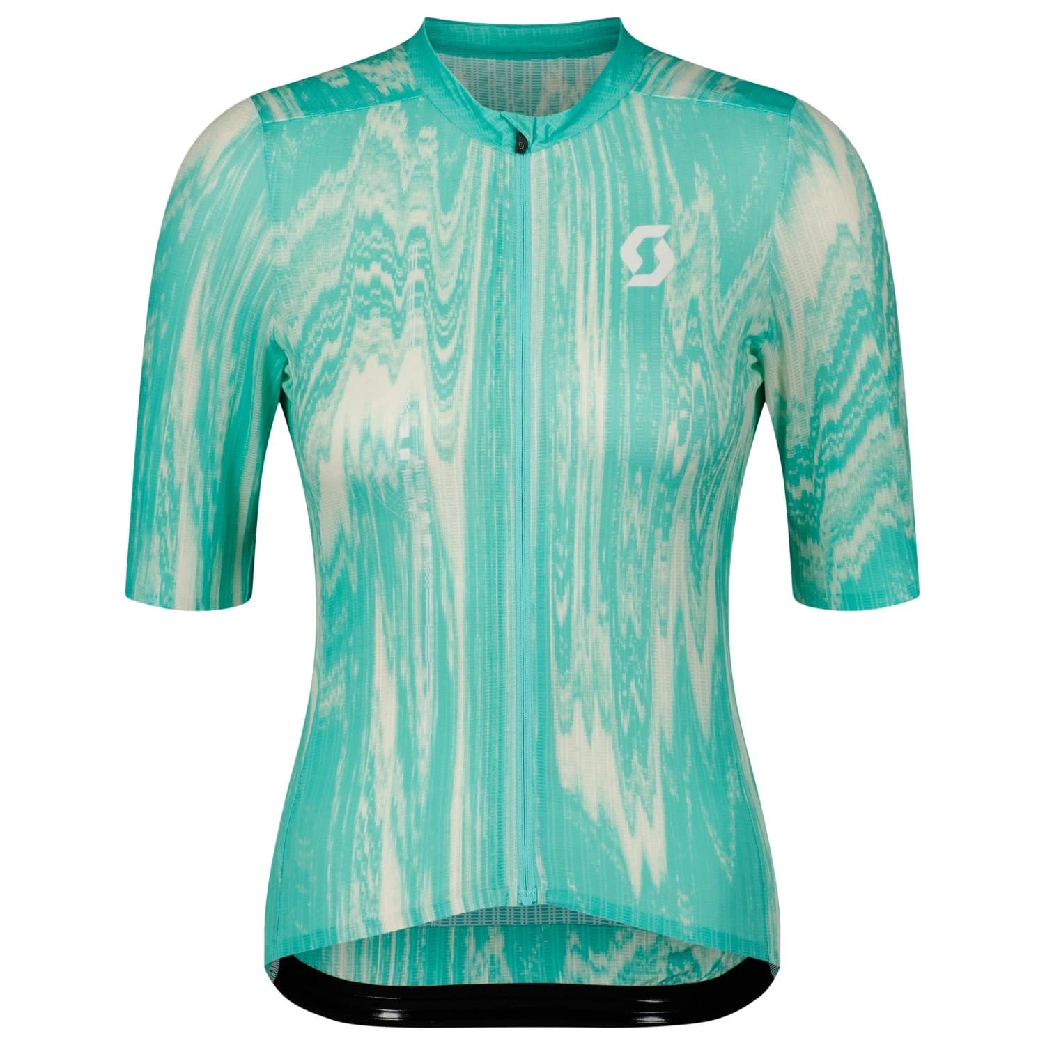 Дамска фланелка с къс ръкав за колоездене Scott Women's Jersey Ultd. SL S/S Cycling jersey - Miami Green / Cotton White