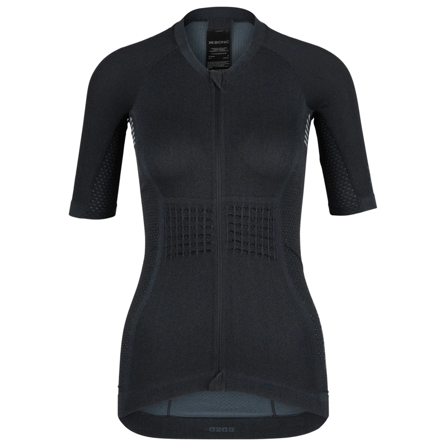 Дамска фланелка с къс ръкав за колоездене X-Bionic Women's Xceed Ride Jersey S/S Cycling jersey - X Black / Rhino Grey