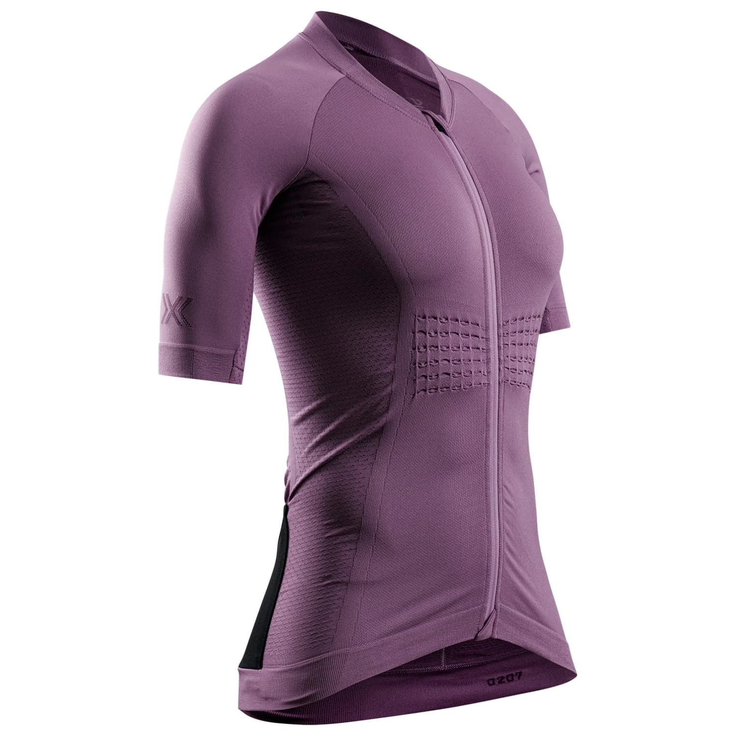 Дамска фланелка с къс ръкав за колоездене X-bionic Women's Xceed Ride Jersey S/S Cycling jersey - Heather / Lavender Night